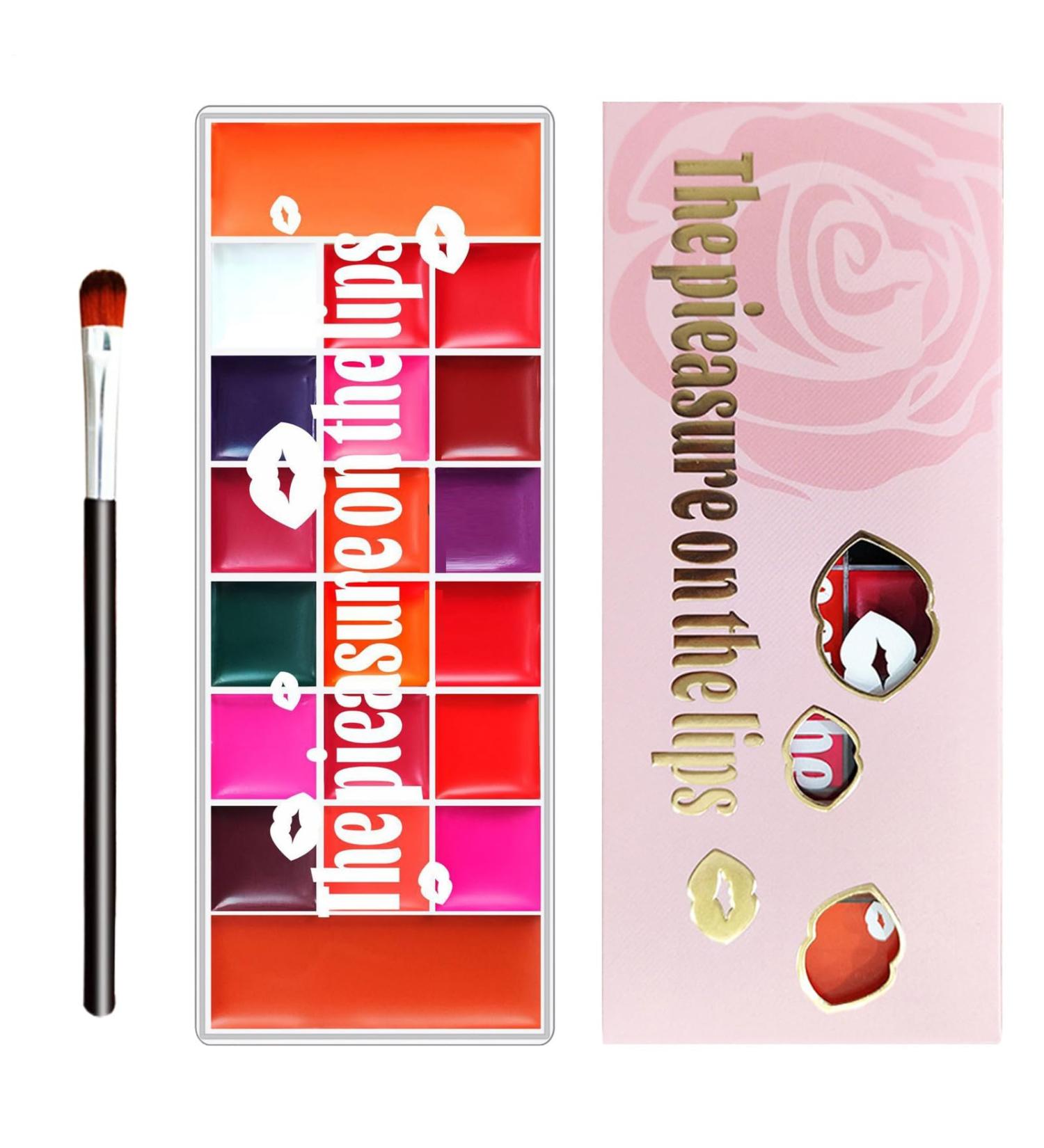  XIAOXIAOYU XIAOXIAOYU Lip Palette 20 Shades of Lip Colors | Creamy Matte Tinted Blush Lightweight Waterproof and Smudge-Proof for Evening Everyday Makeup and Parties - Buy Online on GoSupps.com