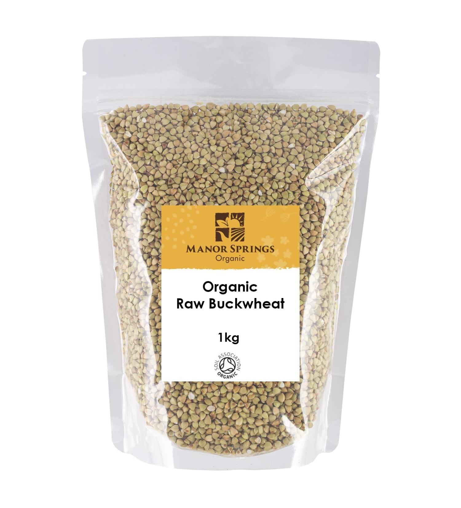 Manor Springs Organic Raw Buckwheat Groats 1kg - 100% Organic and Unprocessed - Buy Online on GoSupps.com