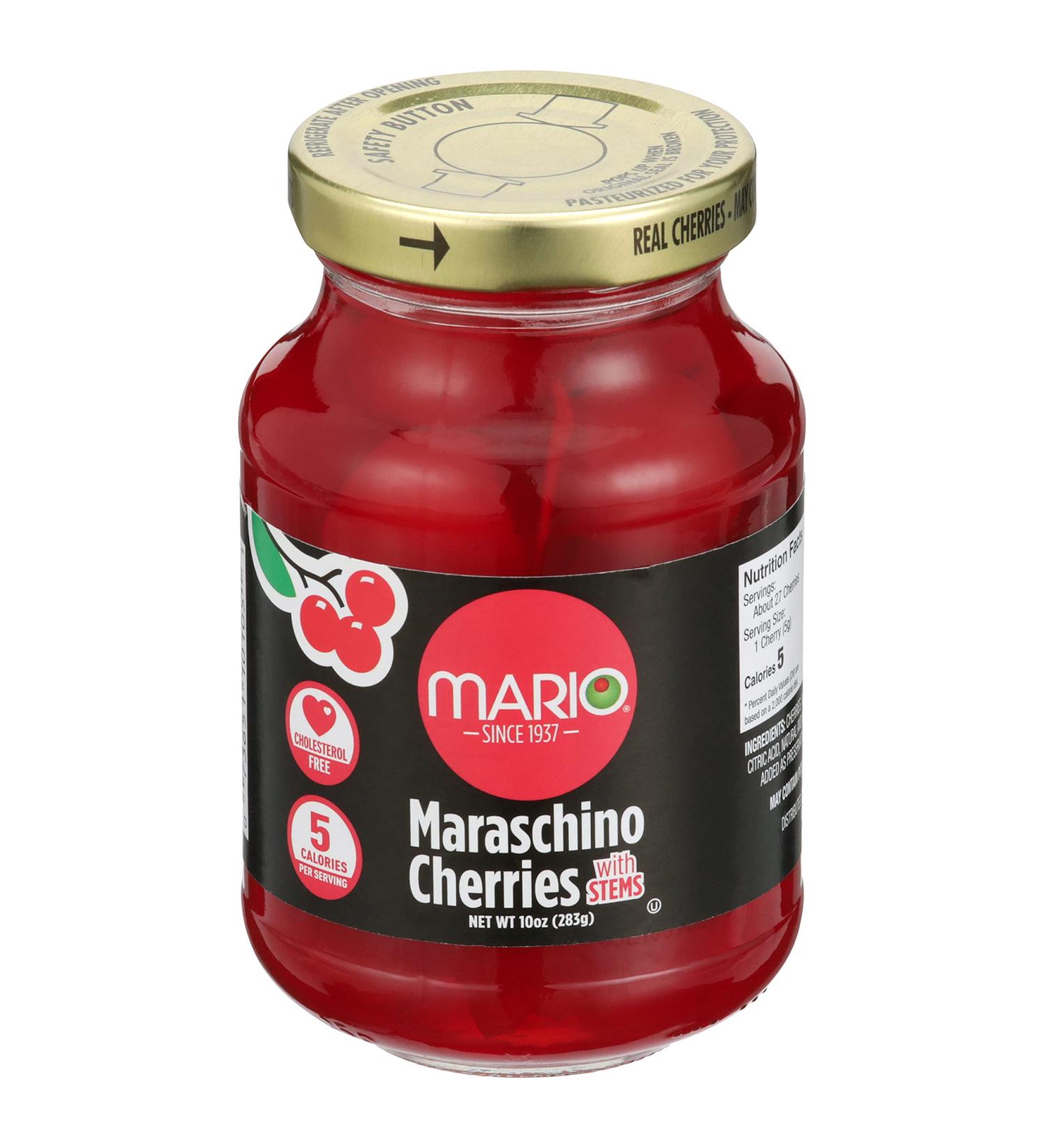 Mario Camacho Foods Marashino Cherries 4.80oz (12 Pack) - Sweet and Tart Delight - Buy Online on GoSupps.com
