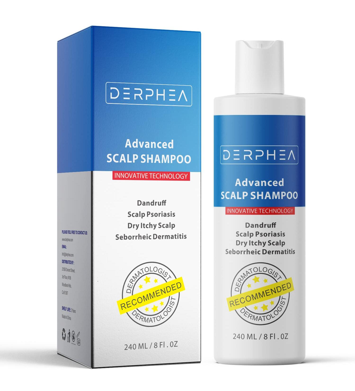 DERPHEA Psoriasis Folliculitis Seborrheic Dermatitis Dry Itchy Scalp Shampoo - Safe for All Skin Types | Blue - Buy Online on GoSupps.com