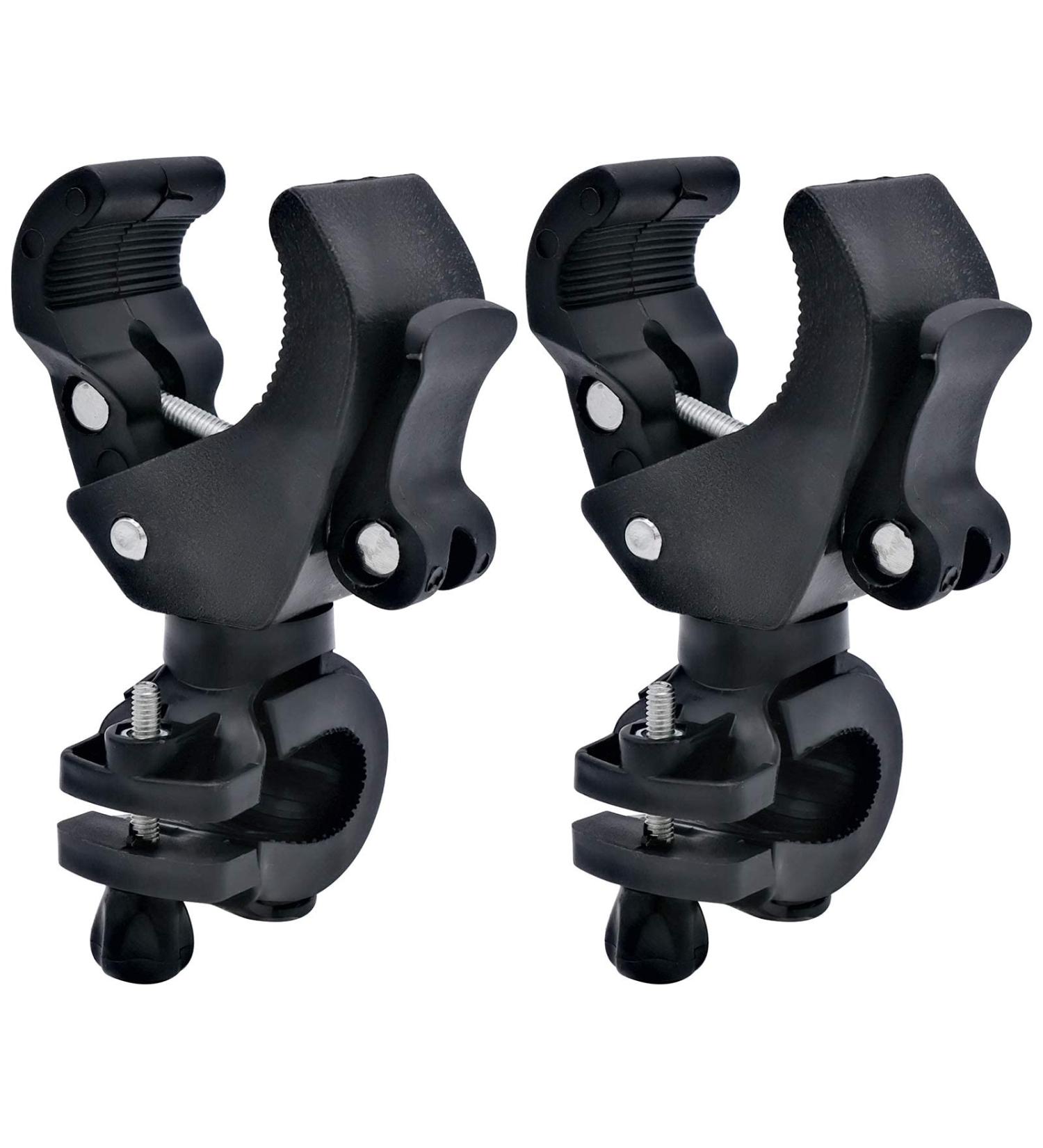 2pcs Universal 360 Rotation Bike Flashlight Mount Holder | Adjustable Bicycle Light Stand with Quick Release Buckle - Buy Online on GoSupps.com
