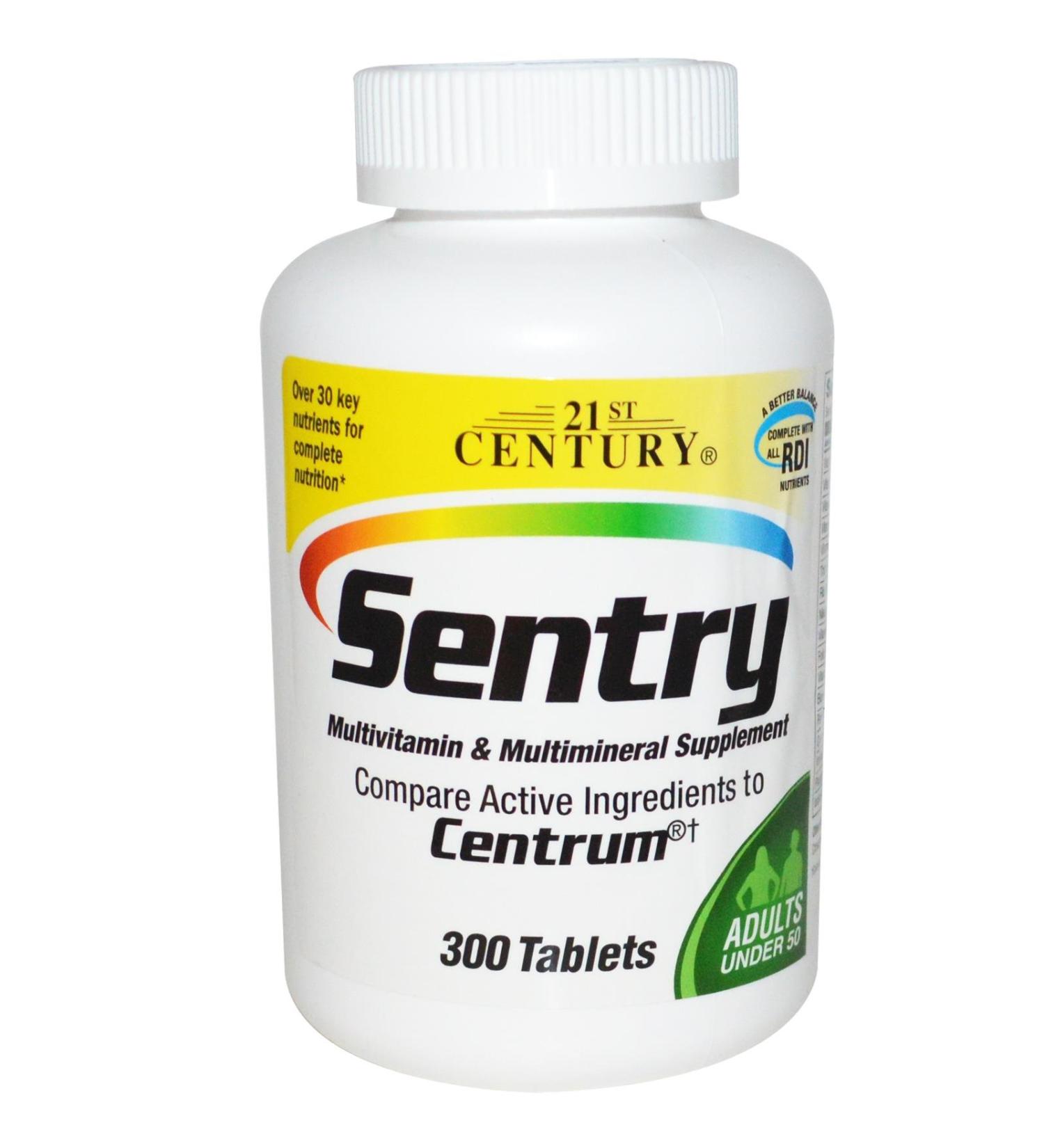 21st Century Sentry Multivitamin & Multimineral Supplement 300 Tablets