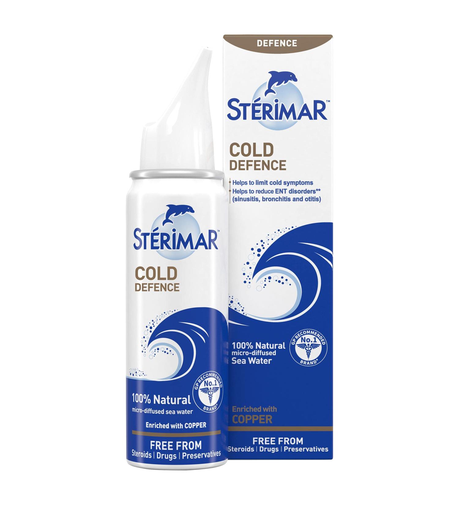 St rimar Nasal Spray Cold Defence 50ml - 100% Natural Sea Water with Copper - Buy Online on GoSupps.com