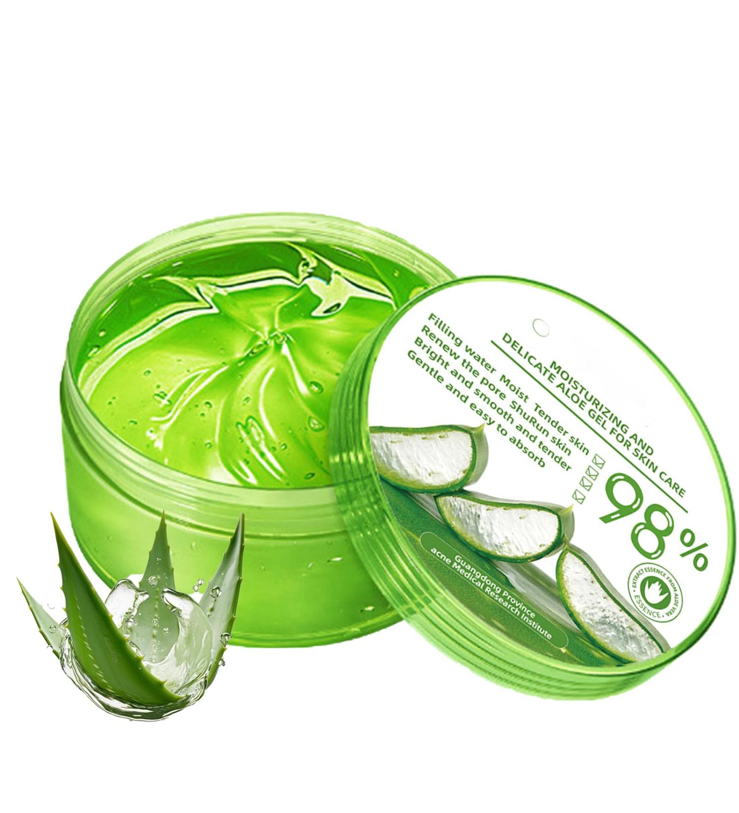 300ml Organic Aloe Vera Gel 98% Pure Aloe Vera Gel For Face & Body Aloe Vera Moisturiser For Hydrating & Smoothing Skin Aloe Vera After Sun Gel For For Dry Skin Sunburn Acne Repair - Buy Online on GoSupps.com