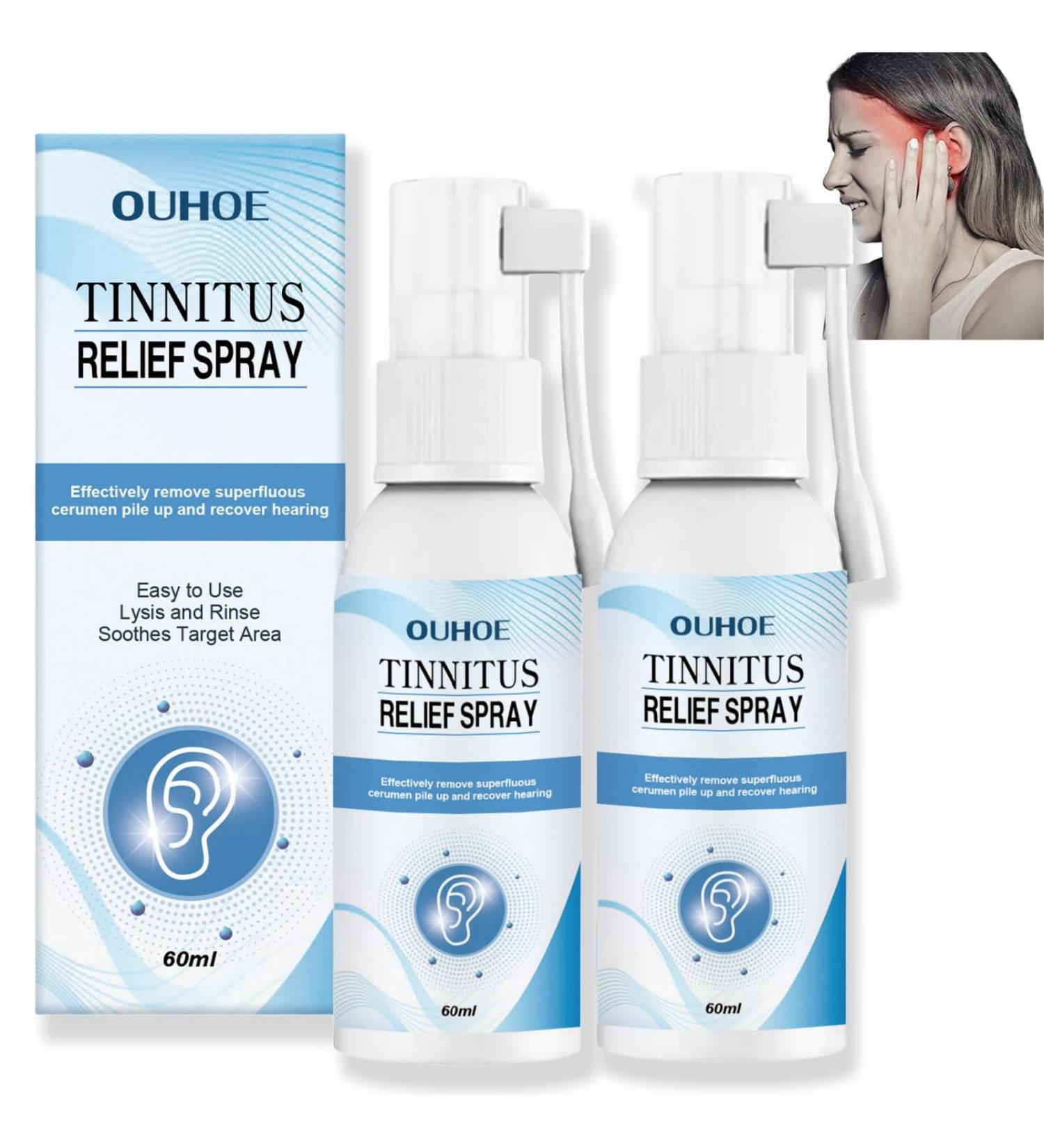2PCS Tinnitus Relief Spray Tinnitus Treatment Spray for Ear Care Ear Drops for Ear Ache Relief Ear Ringing Relieving Spray Ear Drops for Tinnitus Ear Pain Relief Spray Ear Ringing Treatment Oil - Buy Online on GoSupps.com