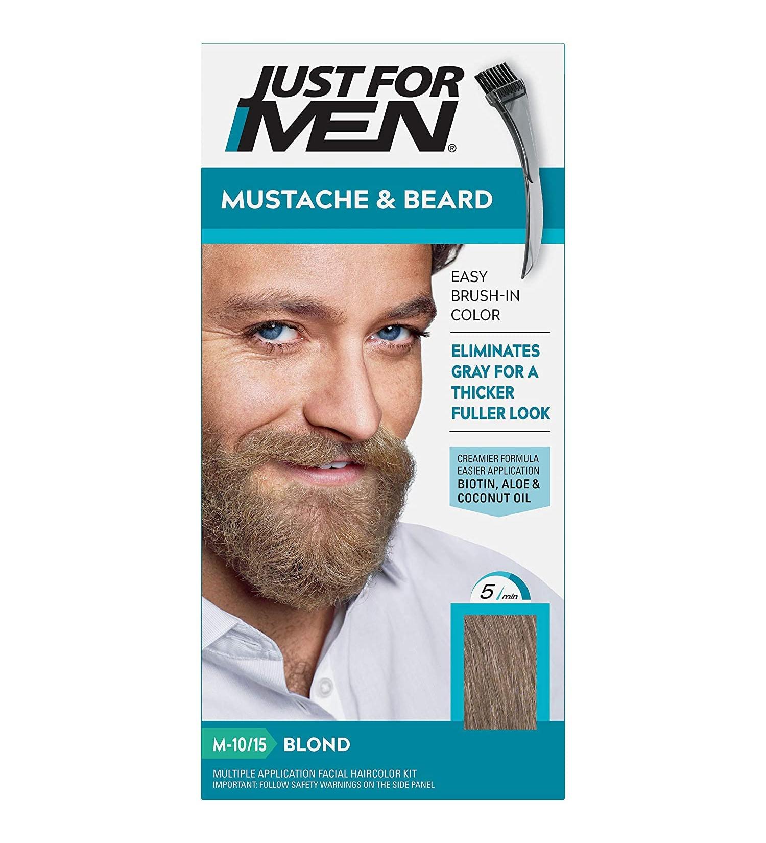 Just For Men Mustache & Beard Color Gel Blond M-10/15 - Pack of 2 - Buy Online on GoSupps.com