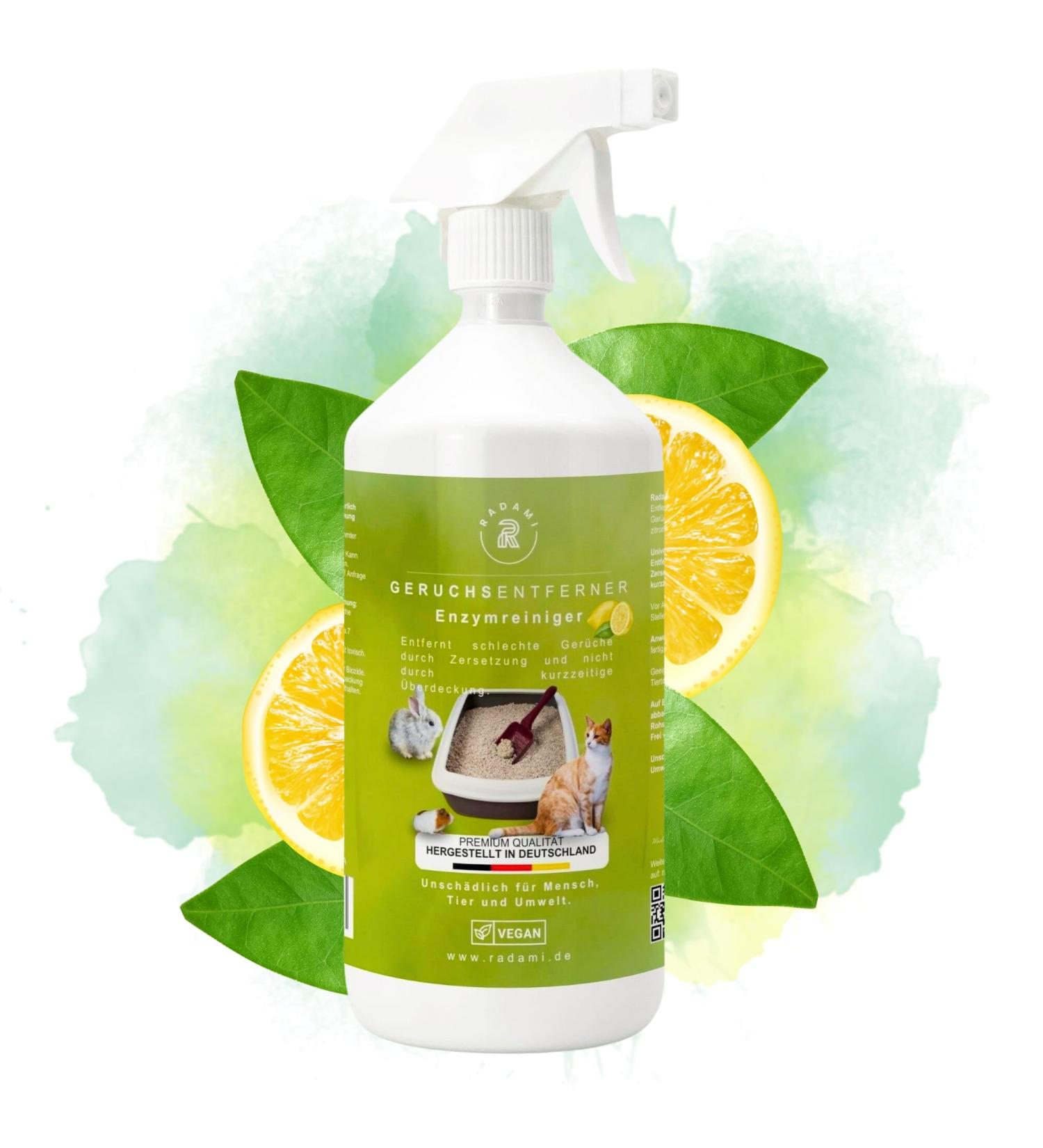 Buy Odor Remover Enzyme Cleaner 1000ml - Eliminate Cat Urine & Bad Smells for Cages Kennels & Toilets - Fast International Shipping - Buy Online on GoSupps.com