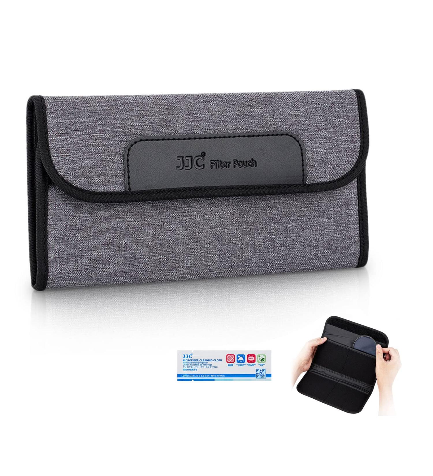 4-Pocket Lens Filter Case for Filters up to 82mm | Foldout Filter Pouch with Microfiber Cloth | Photography Filter Holder Bag - Buy Online on GoSupps.com
