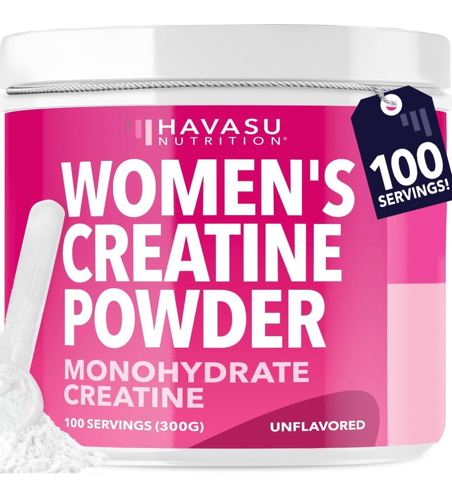 Creatine for Women - Formulated for Women - 3g Micronized Creatine Monohydrate Per Serving to Support Energy Lean Muscle Mass and Mental Clarity - Unflavored Vegan Non-GMO 100 Servings - Buy Online on GoSupps.com