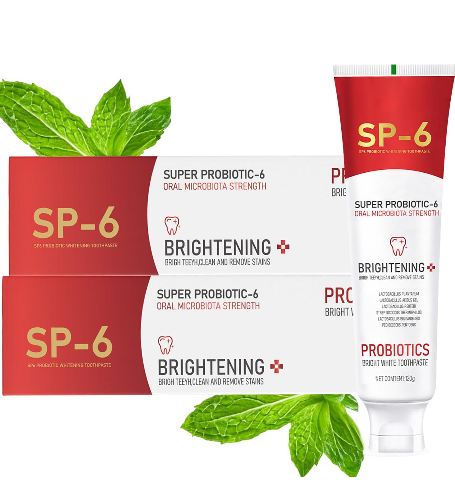 2pcs Sp6 Probiotic Whitening Toothpaste Sp 6 Toothpaste Sp-6 Ultra Whitening Fresh Breath - Buy Online on GoSupps.com
