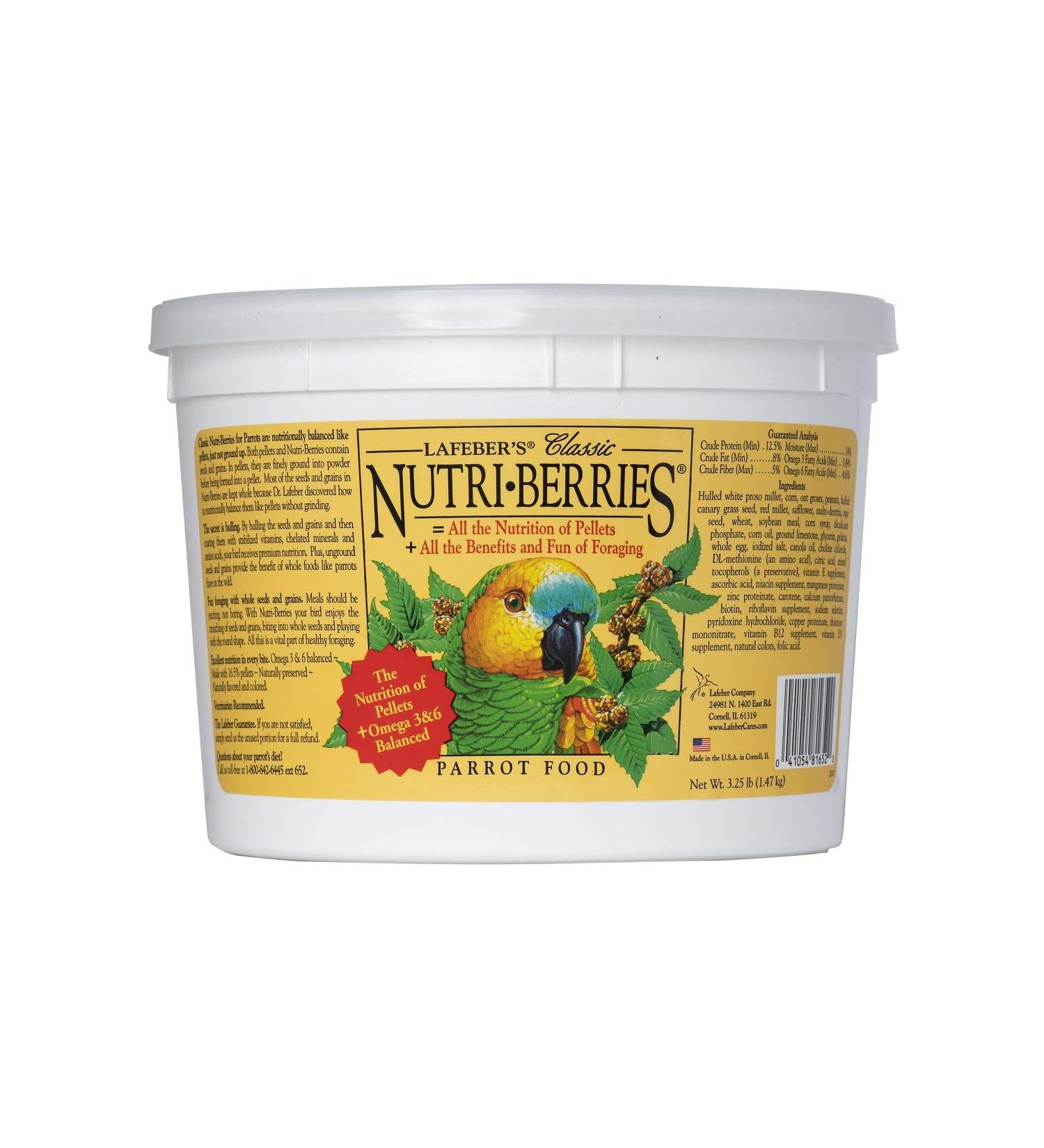 Lafeber Classic Nutri-Berries Parrot Food 3.25lb | Non-GMO & Human-Grade Ingredients - Buy Online on GoSupps.com