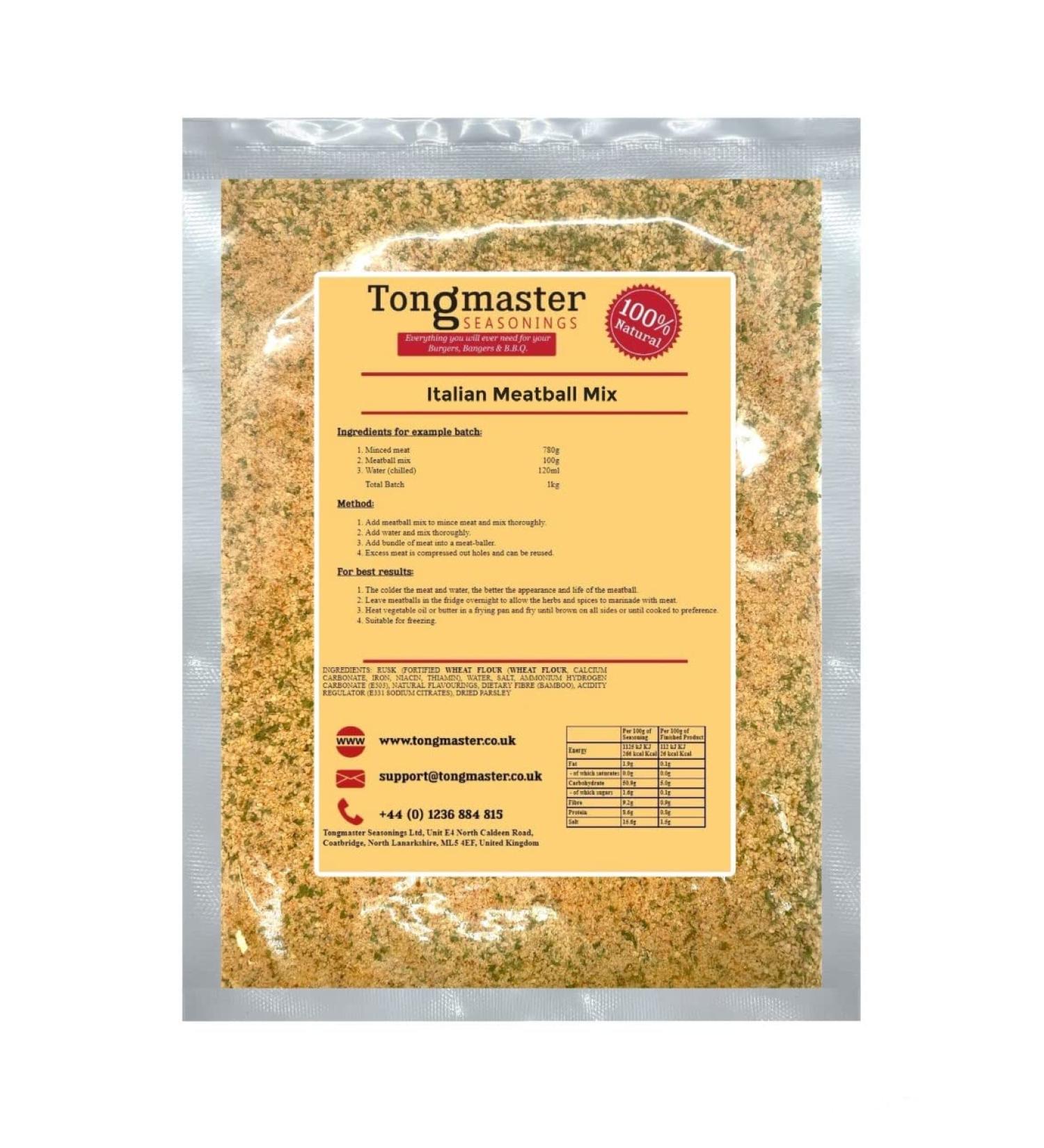 Italian Tomato Meatball Spice Seasoning Mix - 200g (Makes a 2kg Batch)