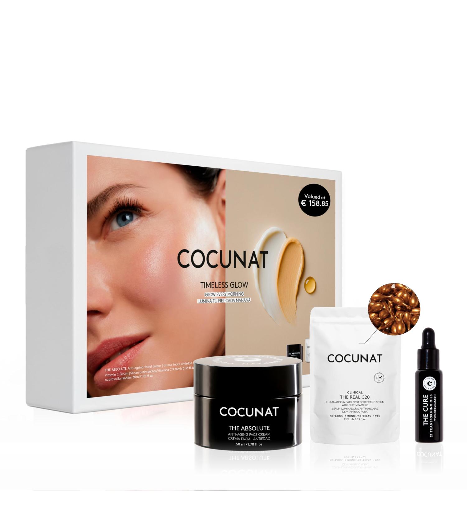 COCUNAT - COFFRET TIMELESS GLOW - Clinical The Real C + Cr me Anti- ge The Absolute + S rum The Cure Exclusivit Amazon - Buy Online on GoSupps.com