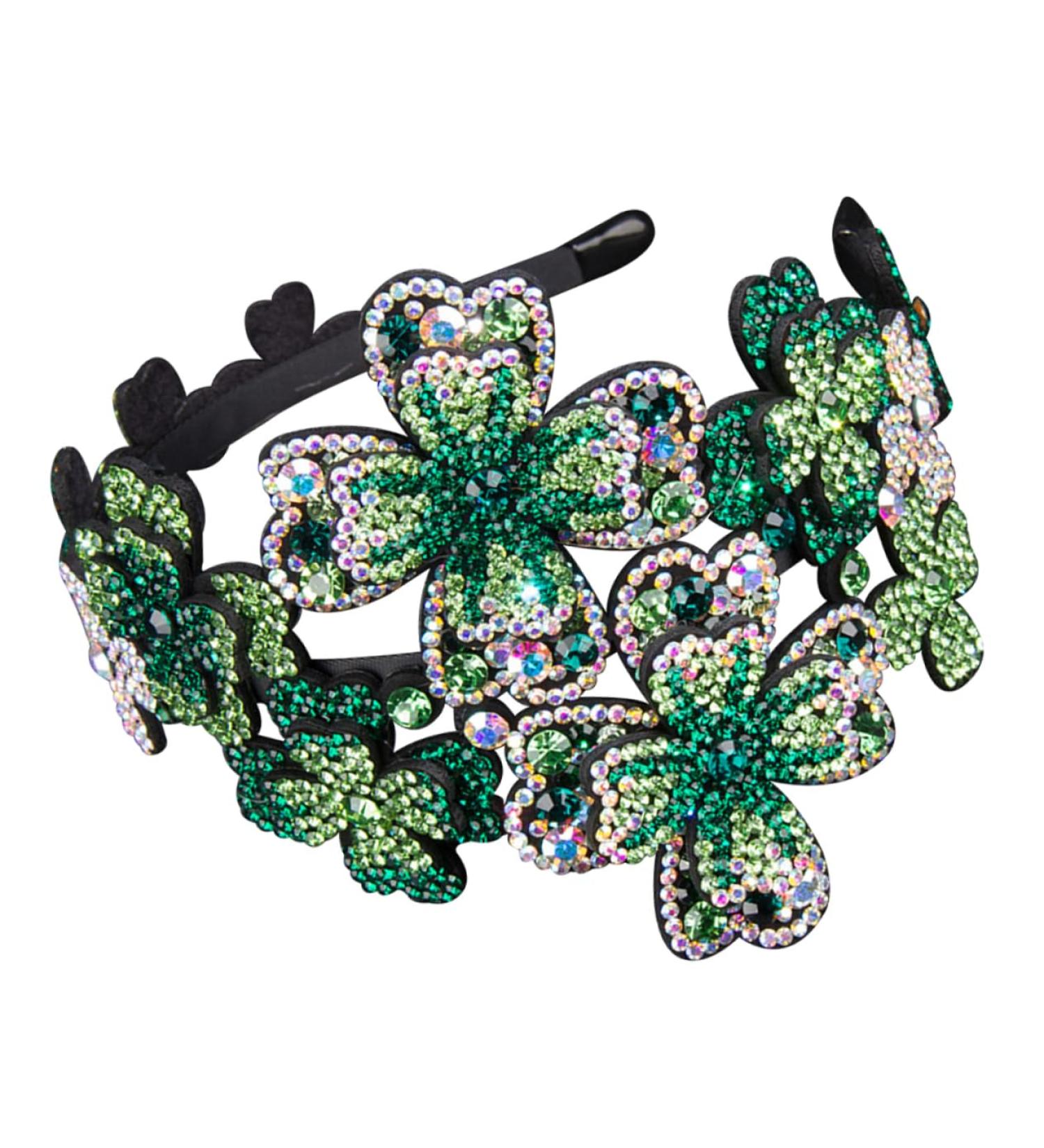 PLAFOPE Headband Headpiece Black Accessories for Women Flapper Hairband Halloween Hair Accessories Scrunchies Crystal Hairband Flapper Rhinestone Hairband Miss Leather Leaf Flowers - Buy Online on GoSupps.com