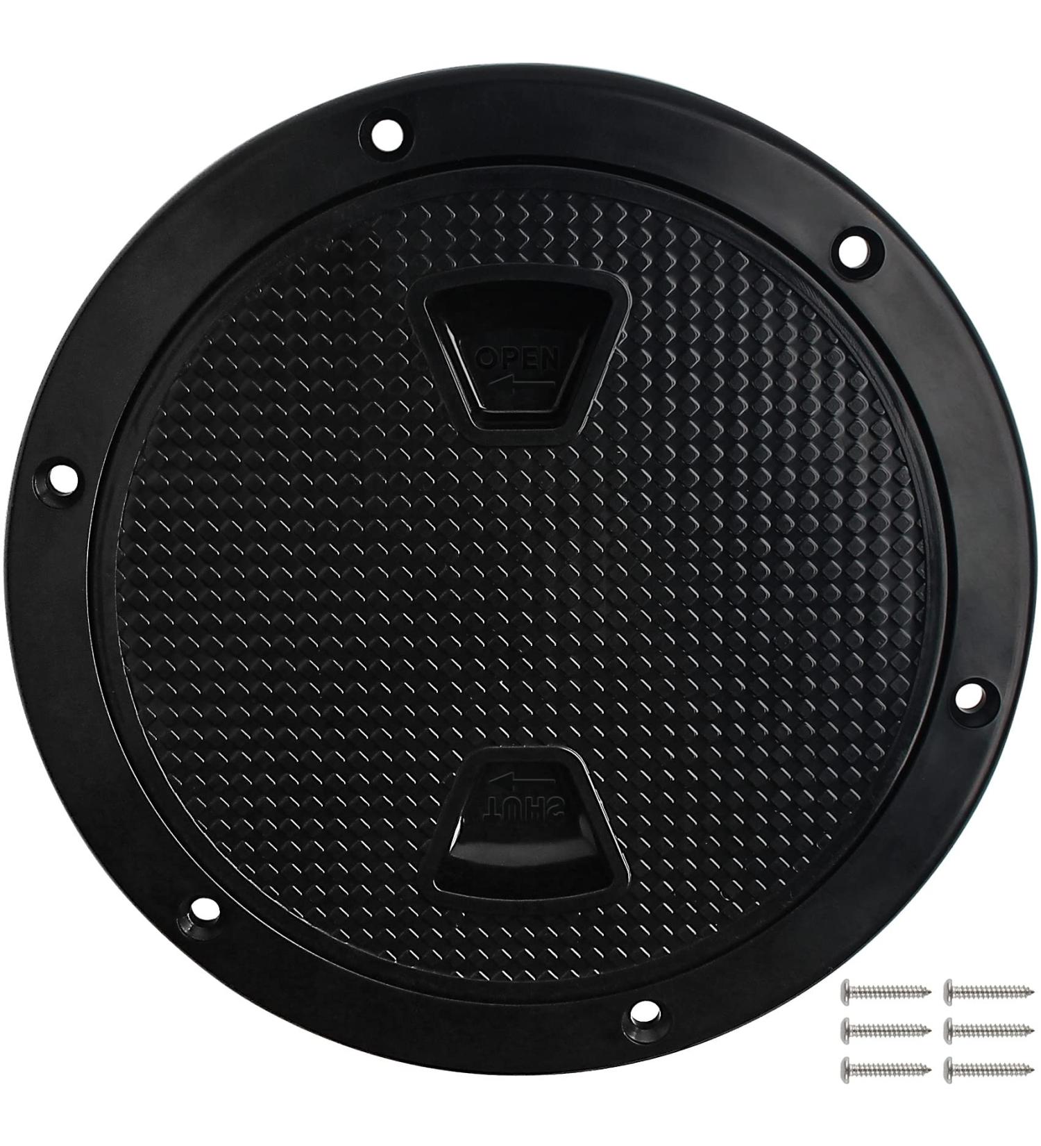 VEITHI Circular Non Slip Inspection Hatch - Boat Deck Plate for RV Marine Kayaks - 6 inch Detachable Cover with Screws - Buy Online on GoSupps.com