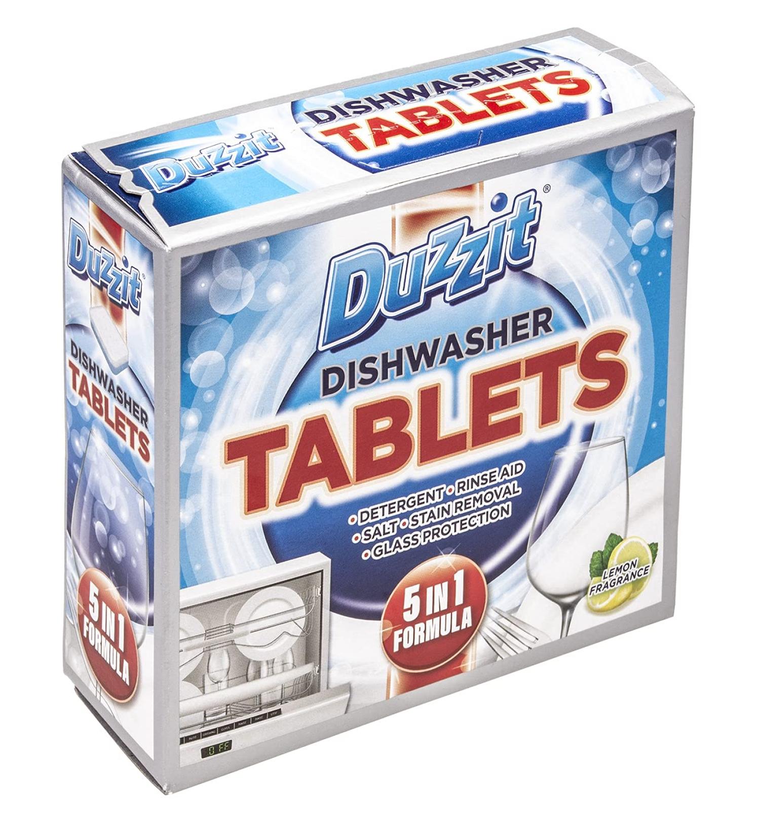 Duzzit Dishwasher Tablets 5 In 1 Action Lemon Fresh Removes Stains And Grease - Buy Online on GoSupps.com
