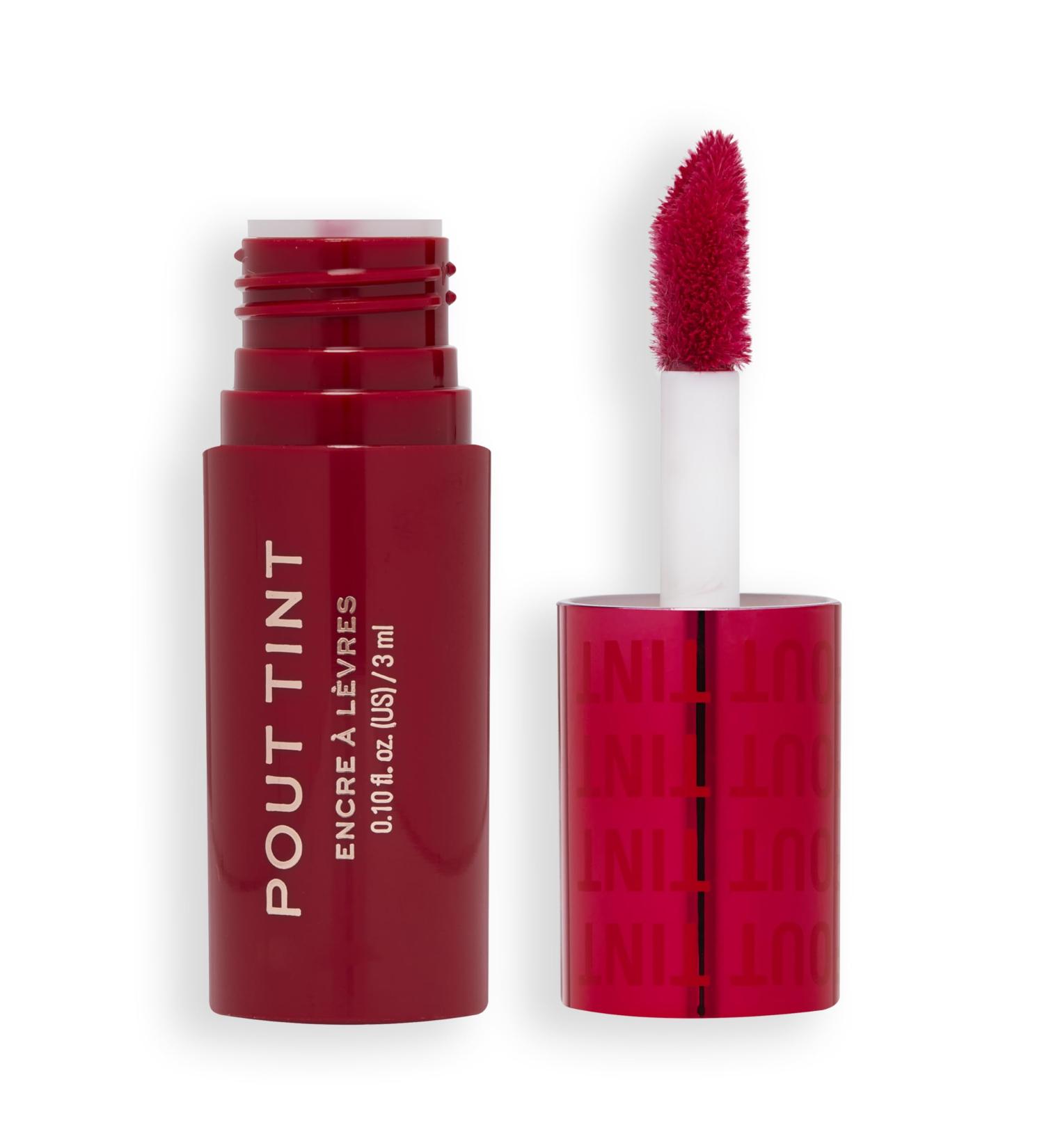 Makeup Revolution Pout Tint - Sizzlin Red 3ml | Hydrating Lip Tint with Glossy Stain Finish - Buy Online on GoSupps.com