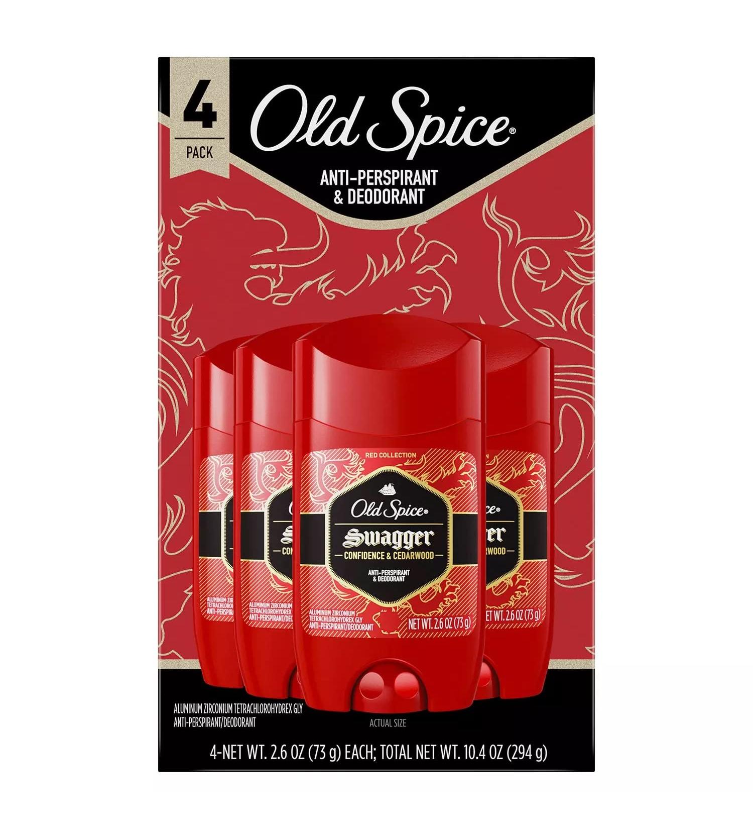 Old Spice Swagger Invisible Solid Antiperspirant Deodorant for Men  2.6 Oz (4pk)