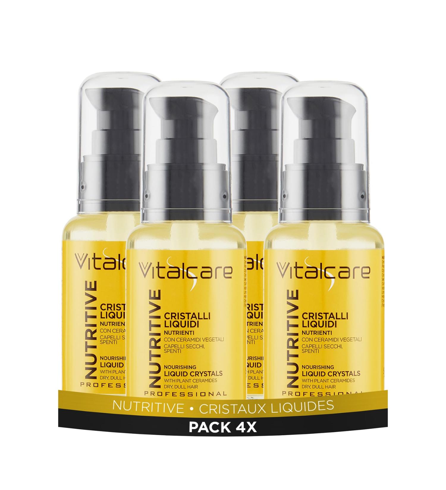 Vitalcare Vitalcare | Nutritive - Liquid Hair Crystals Nutritive and Restructuring Crystals for Dry and Dipped Hair with Vegetable Ceramides 4 x 50 ml
