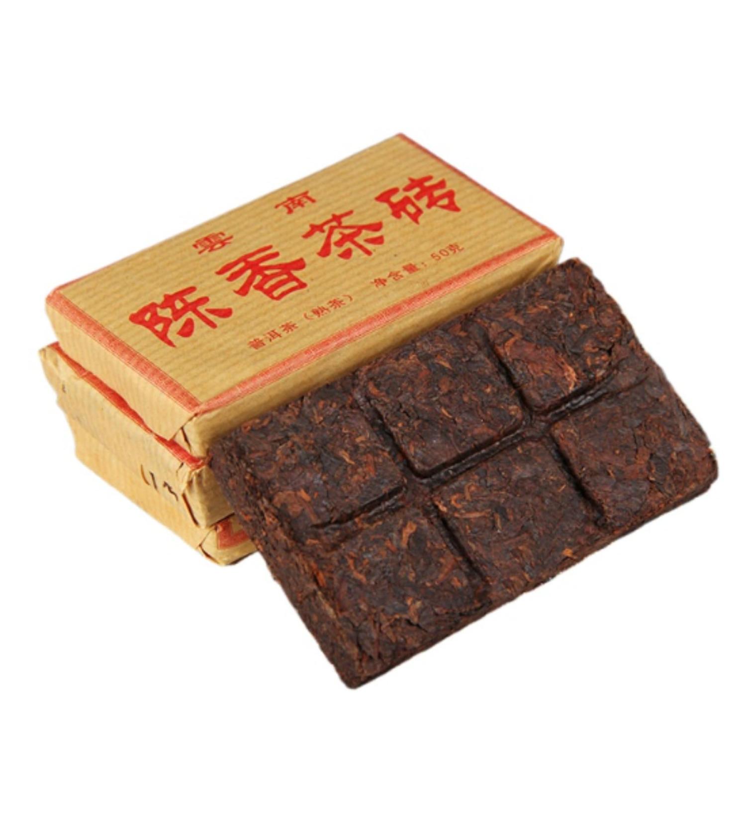 HQZM Yunnan Menghai Puer Mature Tea Small Brick 50g Mature Fragrance Mini Brick Tea More Fragrant As It Ages 50g*3pcs 50g*3szt - Buy Online on GoSupps.com