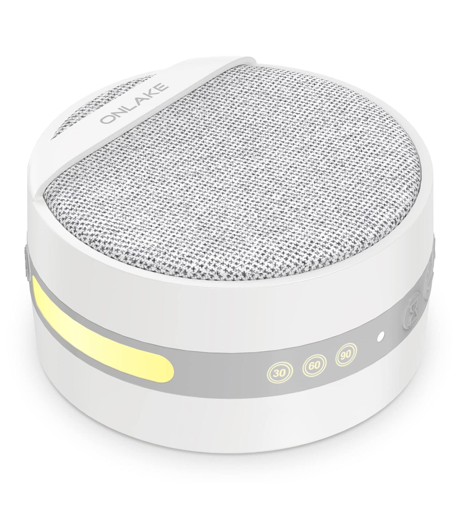 ONLAKE Portable White Noise Machine with 11 Soothing Sounds & Night Light - USB Rechargeable for Travel - 32 Volume Levels - Timer - Sleep Sound Machine for Baby Kids Adults - Grey - Buy Online on GoSupps.com
