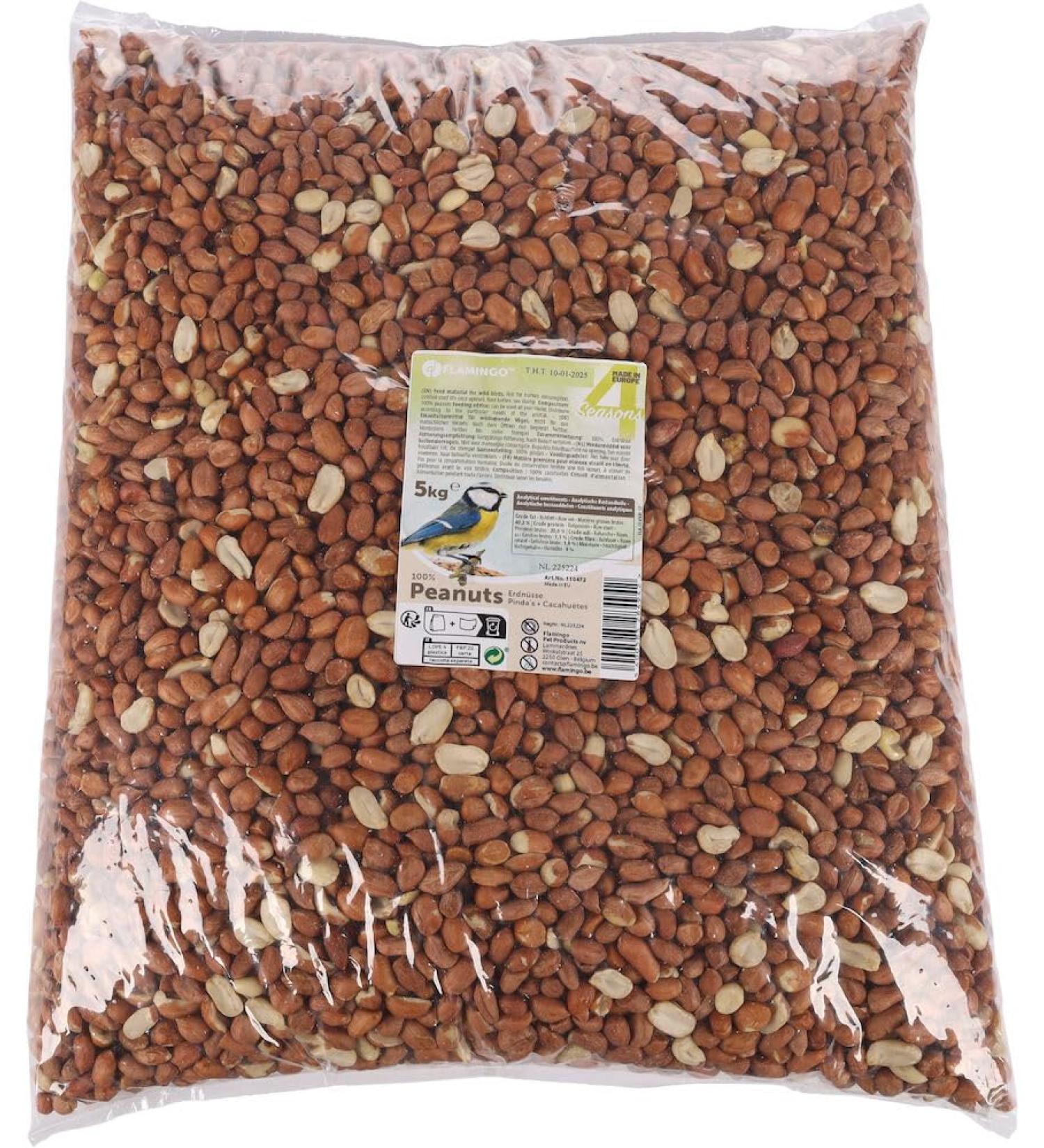 Flamingo Peanuts Peanuts for Wild Birds 5 kg - Premium Fresh Food -