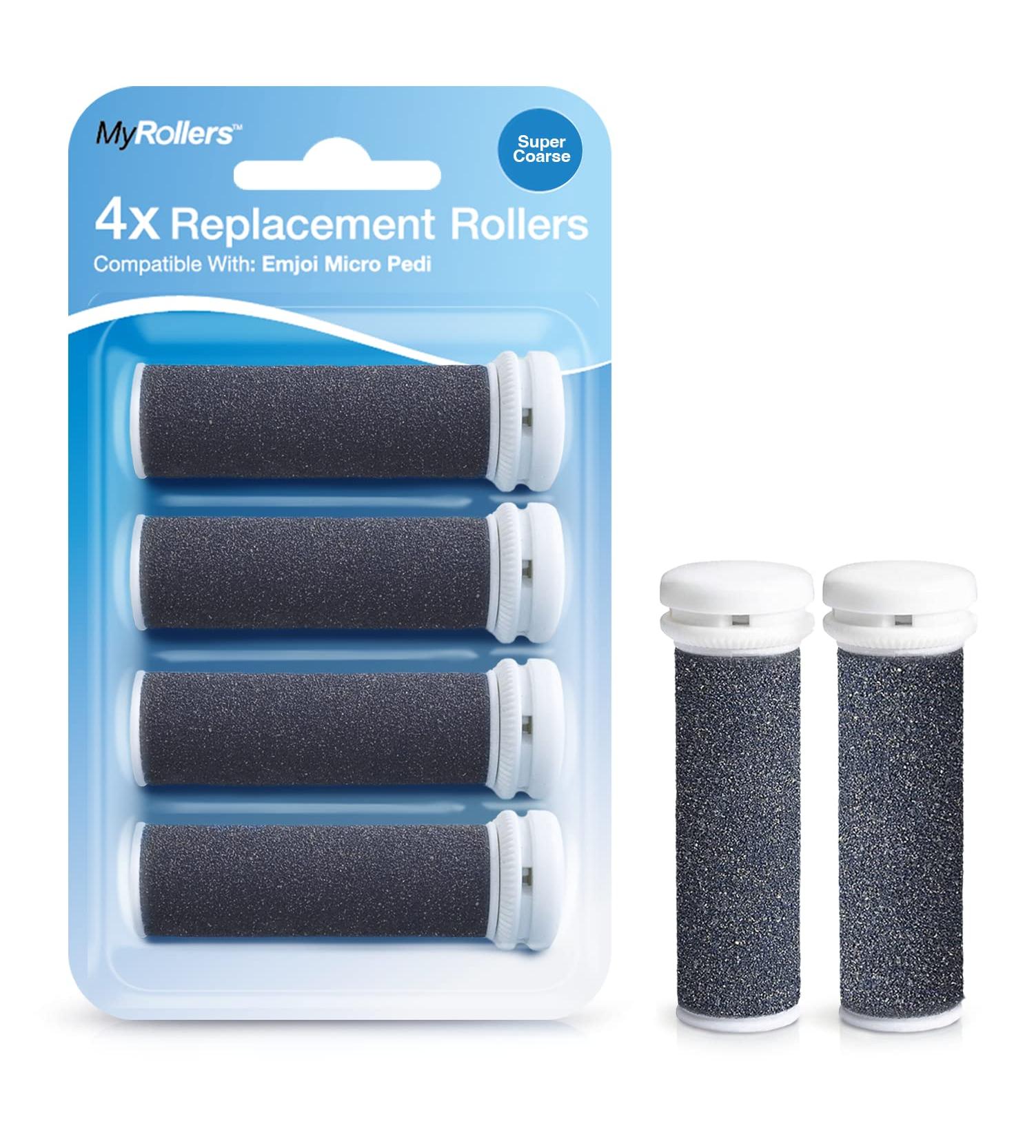 4 Pack Super Coarse Micro Mineral Replacement Rollers for Emjoi Micro Pedi - Buy Online on GoSupps.com