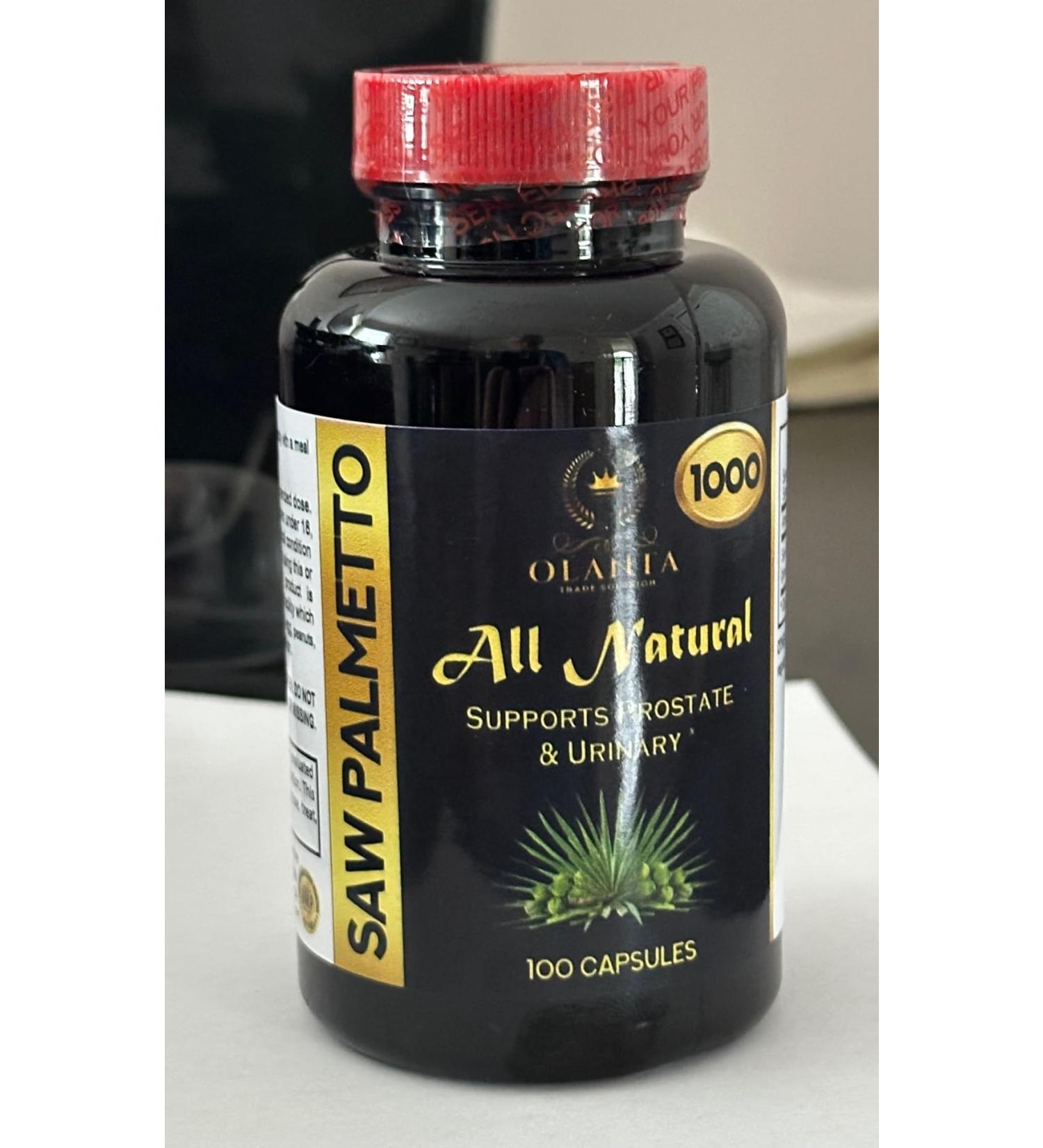 OLANTA TRADE SOLUTION Saw Palmetto Extract 1000mg - Support Prostate Gland Health - Supports Normal Urinary Stream & Support Overall Male Well-Being - 1 Bottle 100 Capsules - Buy Online on GoSupps.com