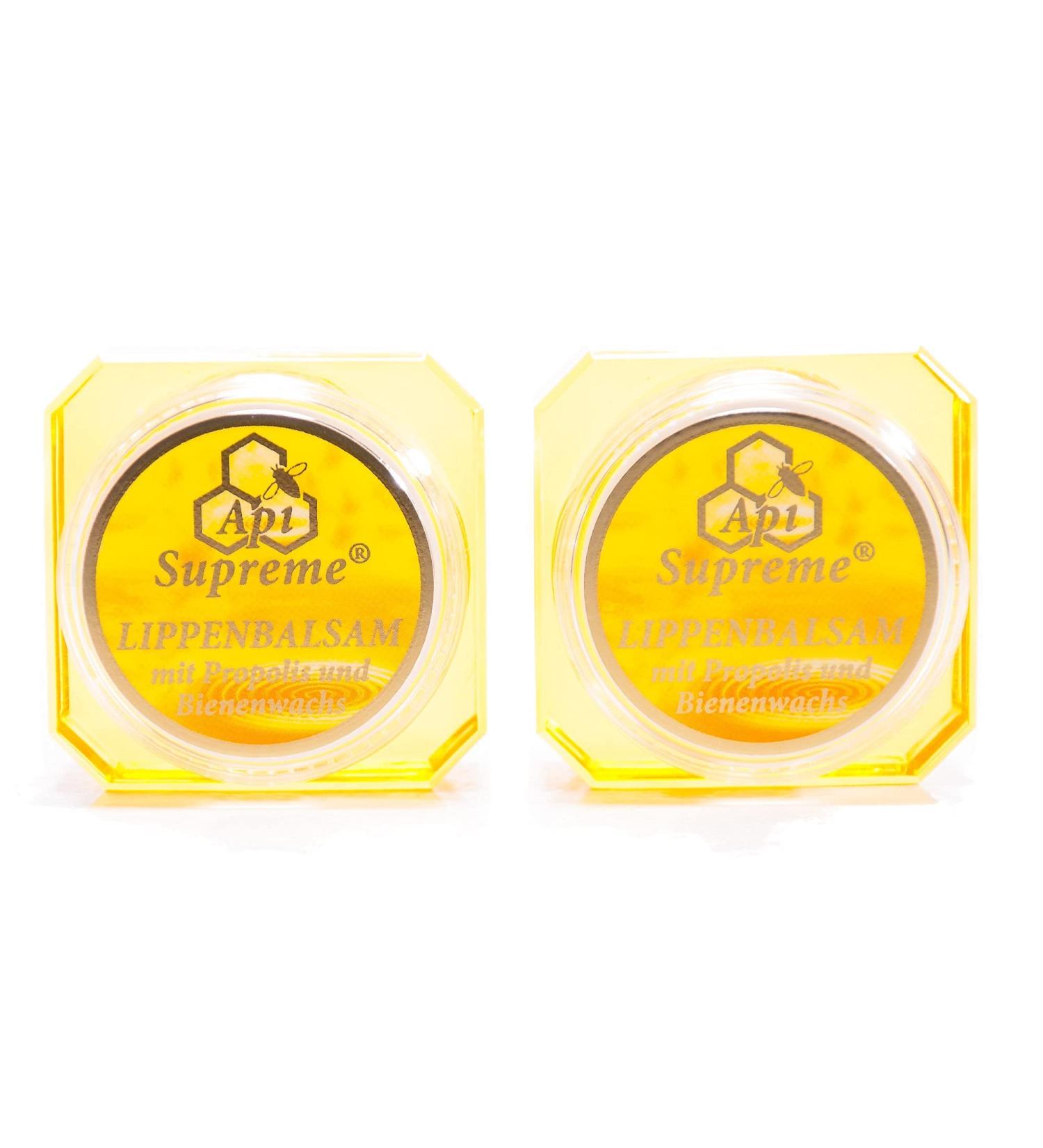 ApiSupreme Lip Balm Propolis (2x12ml) - Natural Care Balm for Soft Lips | Buy Internationally - Buy Online on GoSupps.com