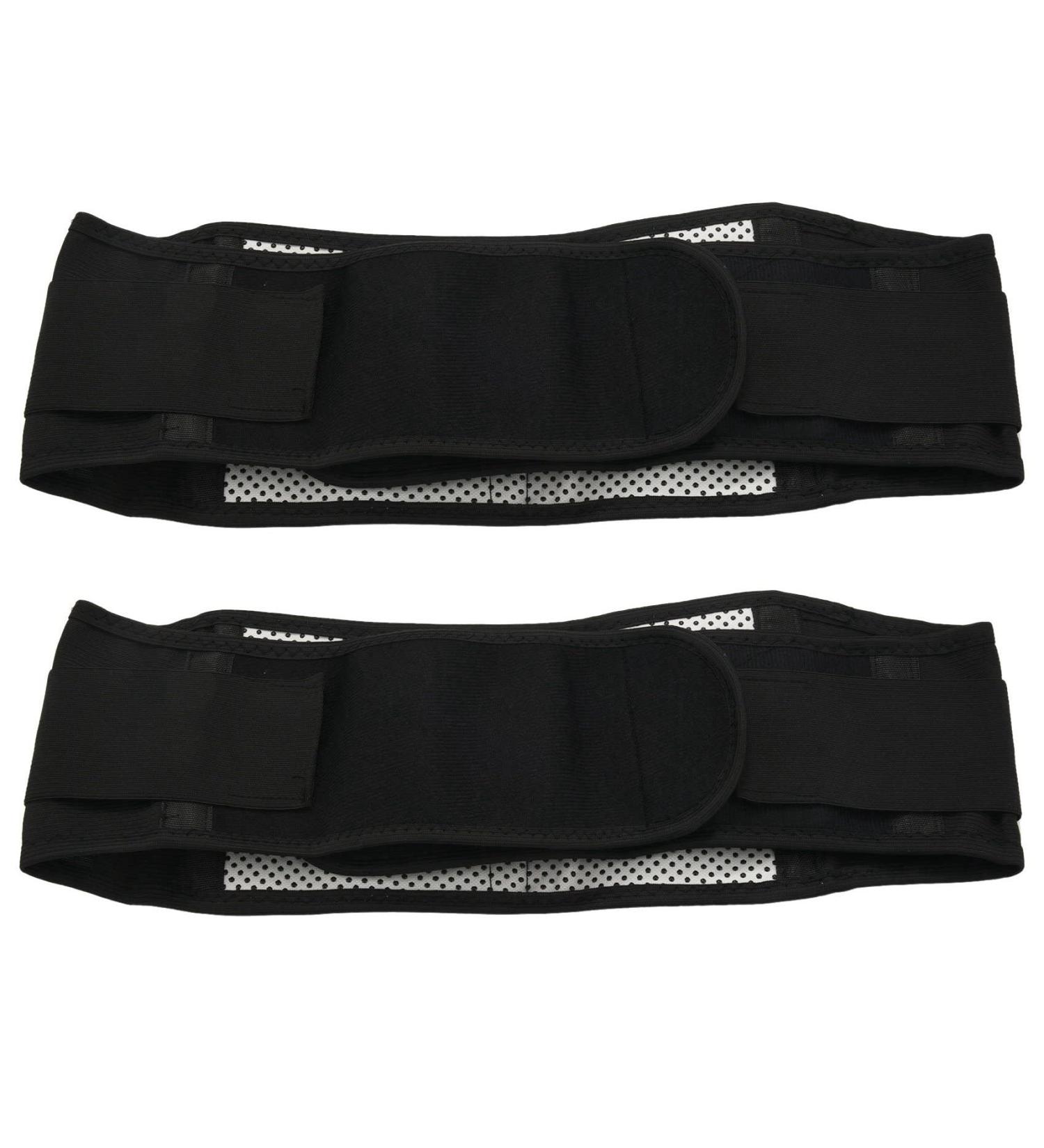 GROCKSTR Adjustable Waist Tourmaline Self-Heating Magnetic Therapy Back Support Belt - XL Lumbar Massage Band for Pain Relief - Buy Online on GoSupps.com