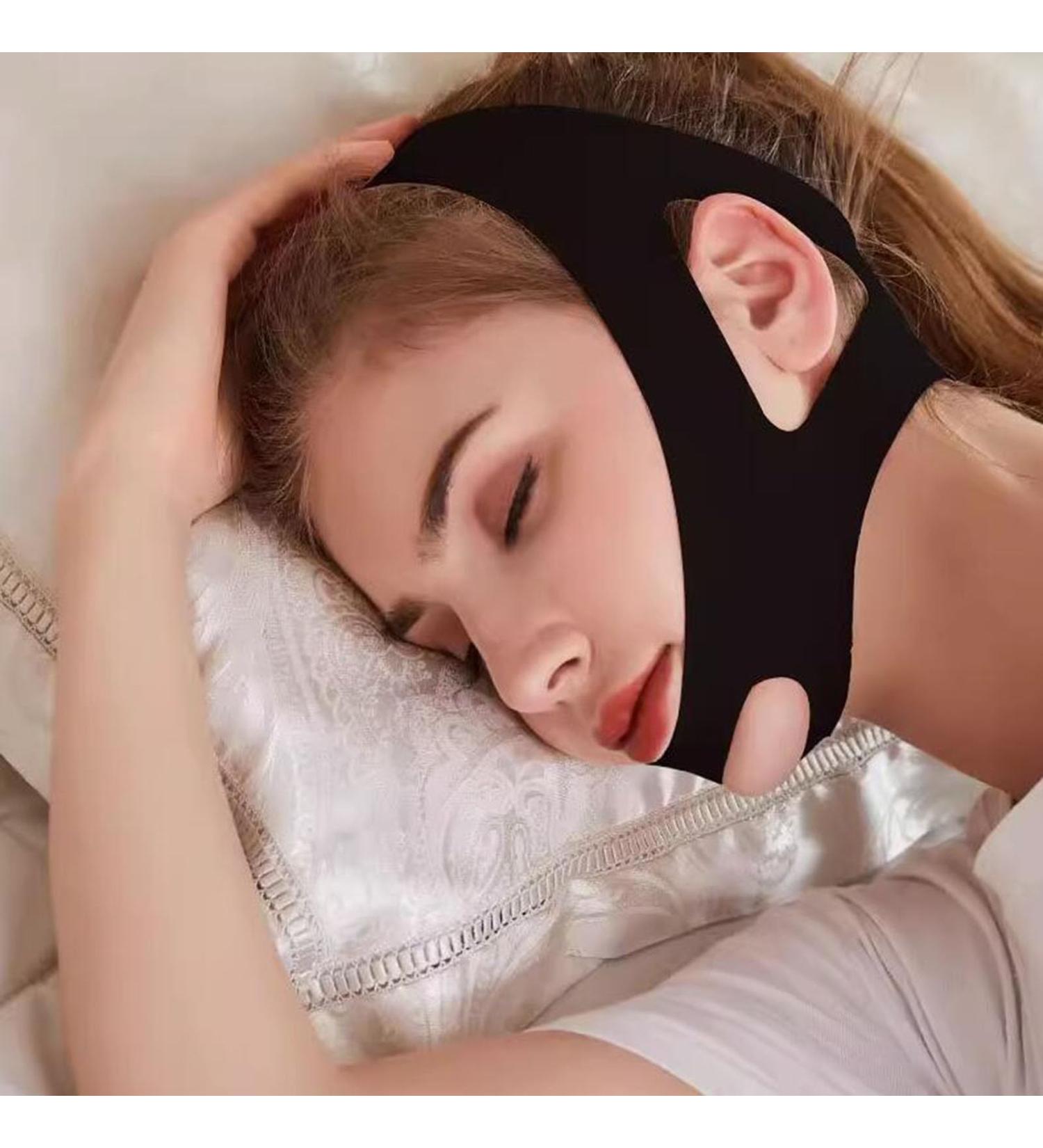 PPGE Anti-Snoring Chin Strap Headgear | Stop Snoring Solution for Men and Women | Reduce Noise and Improve Sleep | Reusable Bandage Mask (Black) - Buy Online on GoSupps.com