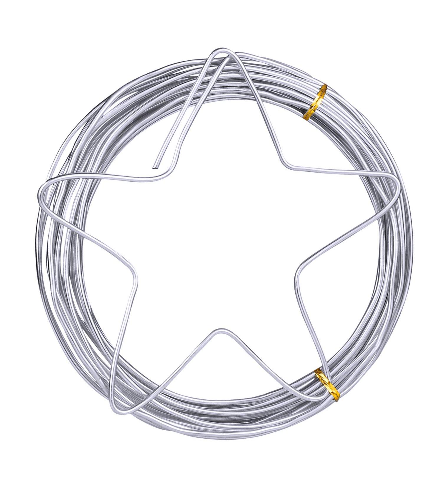 STARVAST Silver Aluminum Craft Wire 3mm (9 Gauge) 10M - Flexible Floral Armature Wire for DIY Arts and Crafts - Buy Online on GoSupps.com