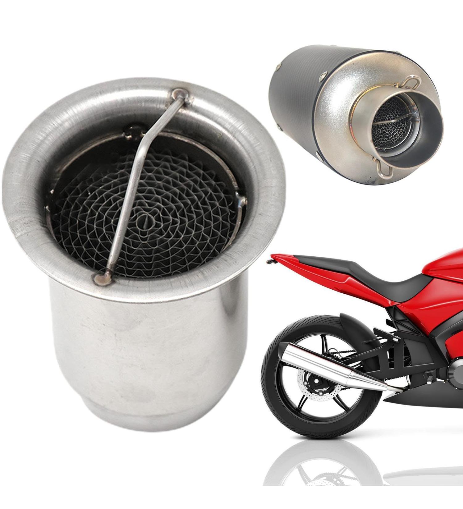 Pipe Noise Sound Eliminator | Stainless Steel Exhaust Silencer Noise Eliminator 51Mm or 60Mm Exhaust Muffler Pipe High Temperature Resistant Grid Structure Cle-ca - Buy Online on GoSupps.com