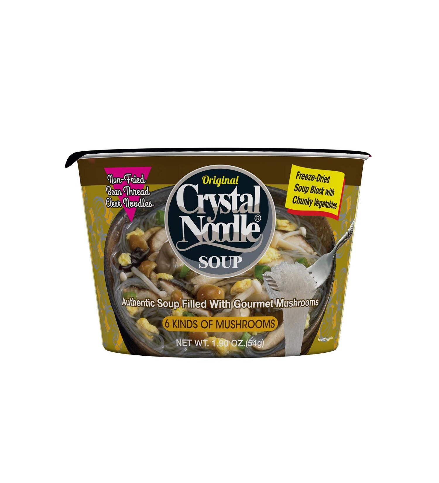 Crystal Noodle Soup: 6 Mushroom Varieties - 1.9 oz (Pack of 6) - Buy Online on GoSupps.com