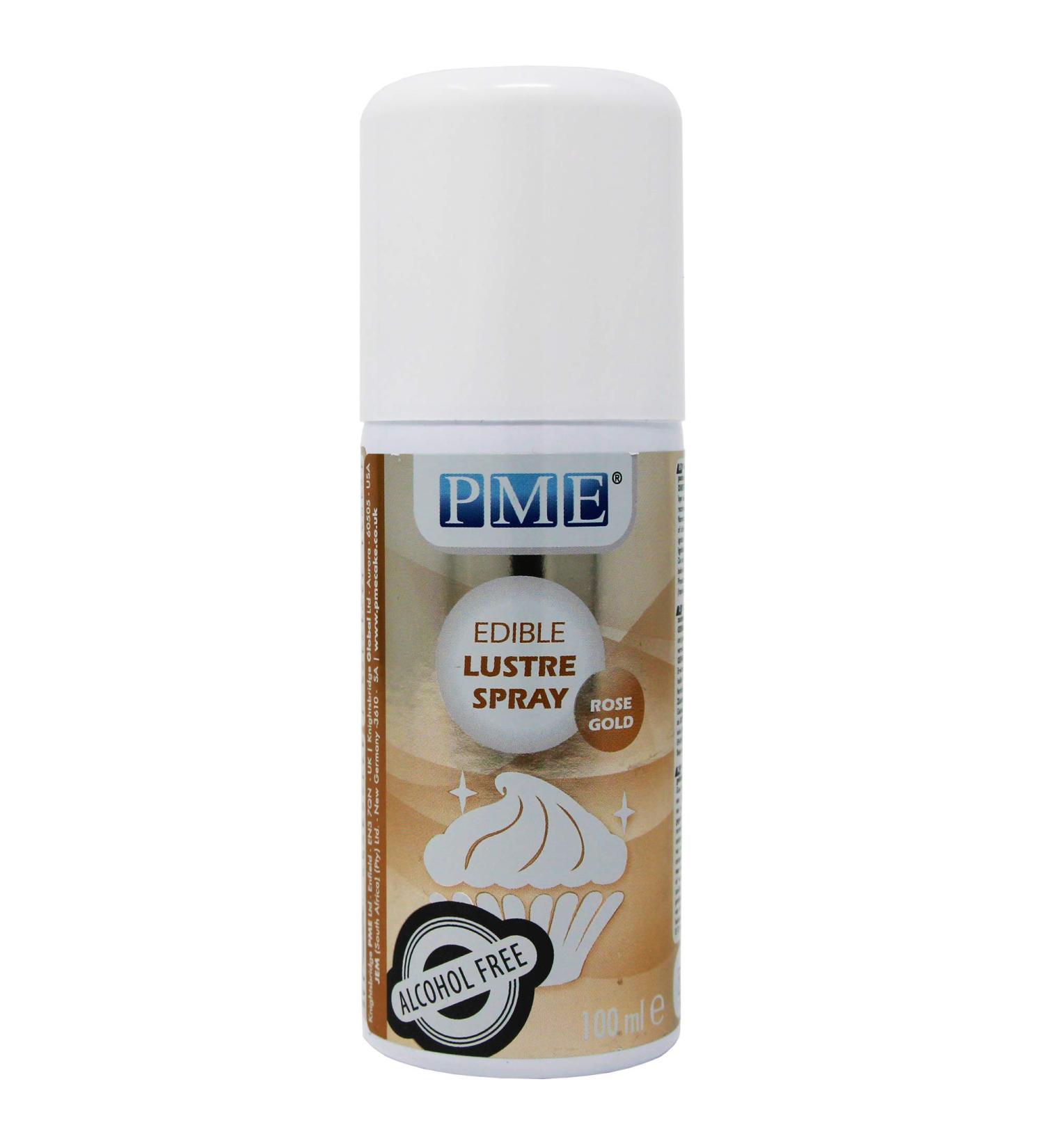 PME Edible Lustre Spray Alcohol Free Rose Gold 100 ml - Buy Online on GoSupps.com