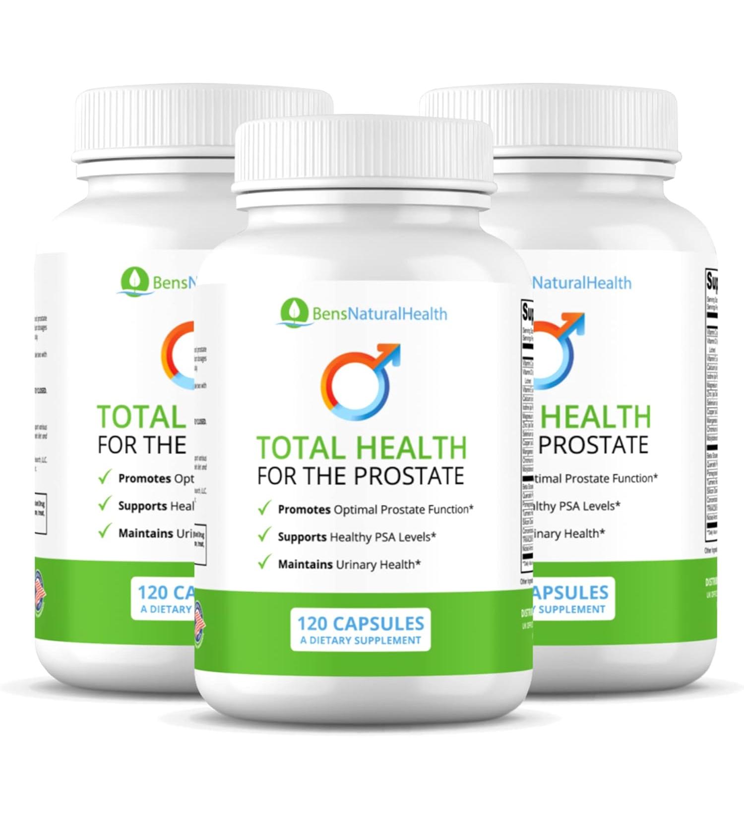 Ben's Natural Health Total Health FOR The Prostate - Pack of 3 - 120 Capsules - Buy Online on GoSupps.com