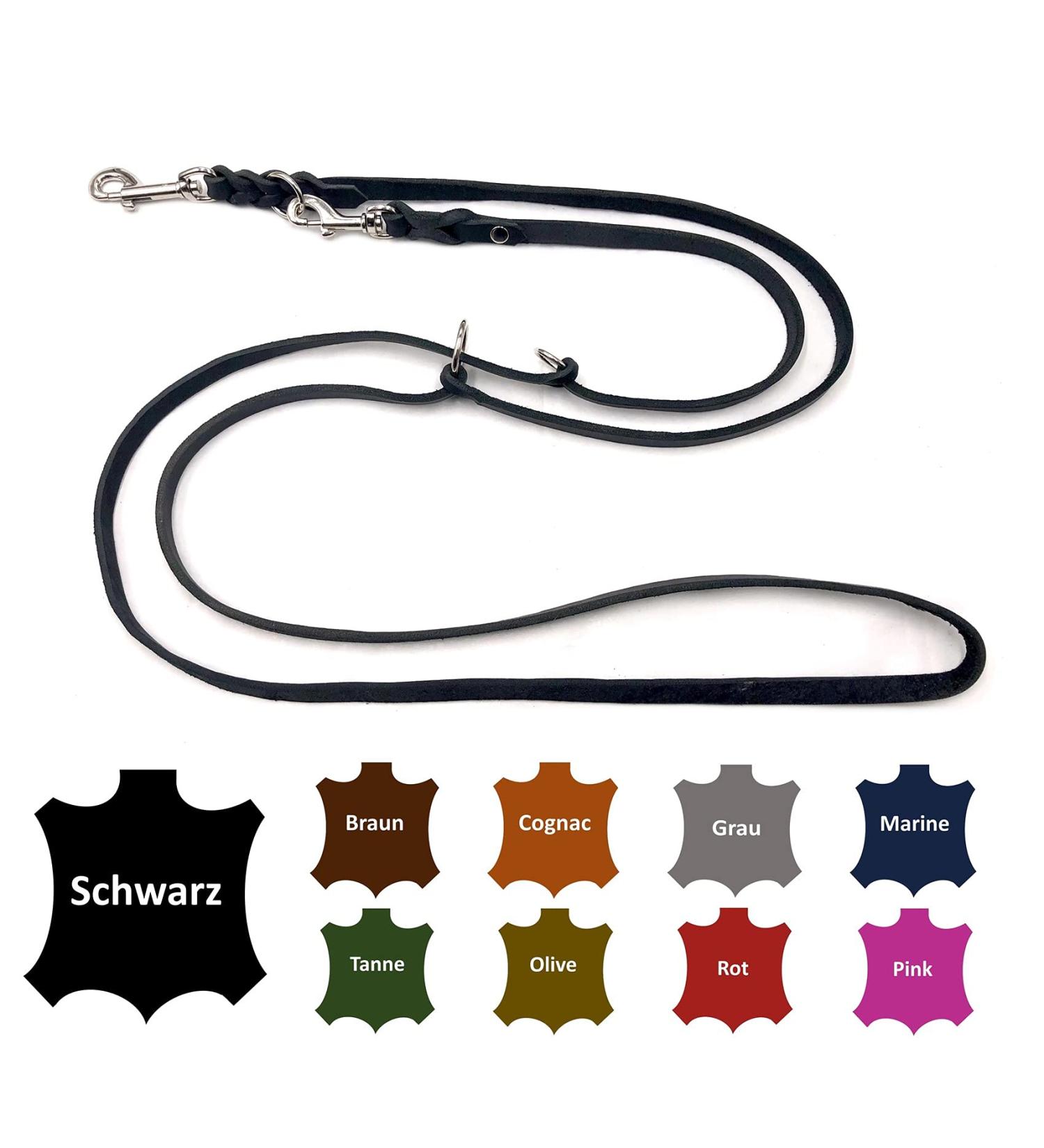Adjustable Dog Liner for Small & Large Dogs - 3.50m Black Double Linen Leash | International Shipping - Buy Online on GoSupps.com
