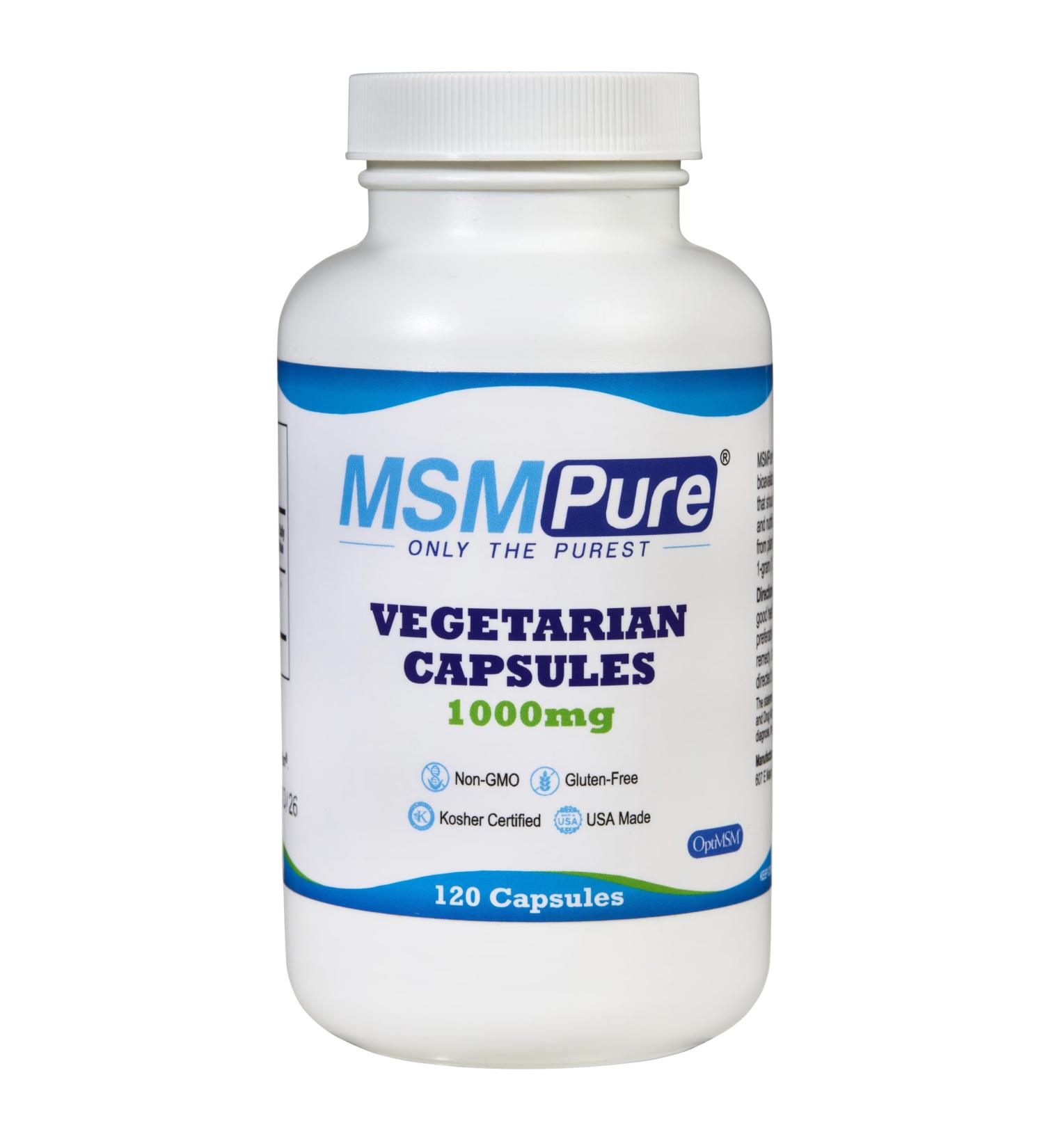 KALA HEALTH MSMPure MSM Vegetarian Capsules 1 000 mg US-Sourced MSM per Capsule for Joint Health Skin Appearance Hair & Nail Support 120 Count Organic Sulfur 120 Count (Pack of 1) - Buy Online on GoSupps.com