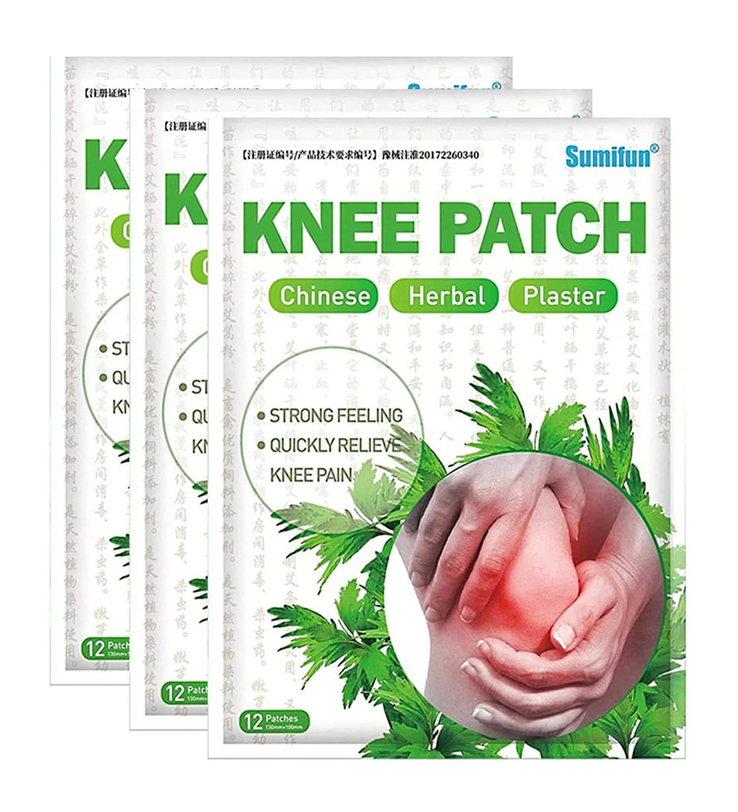 Pain Relief Patches - 36pcs (Pack of 3) | Arthritis Knee Relief Patch with Long Lasting Heat Analgesia | Moxibustion Leg Pain Relief - Buy Online on GoSupps.com