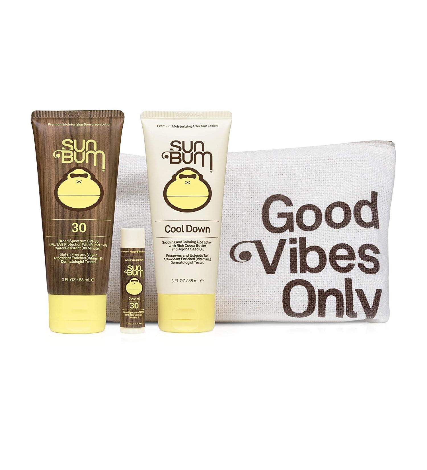 Sun Bum Premium Day Tripper | Travel-Sized Sun Care Pack with Moisturizing Sunscreen, Lip Balm, & Cool Down Lotion | Reef Friendly UVA/UVB Protection - Buy Online on GoSupps.com