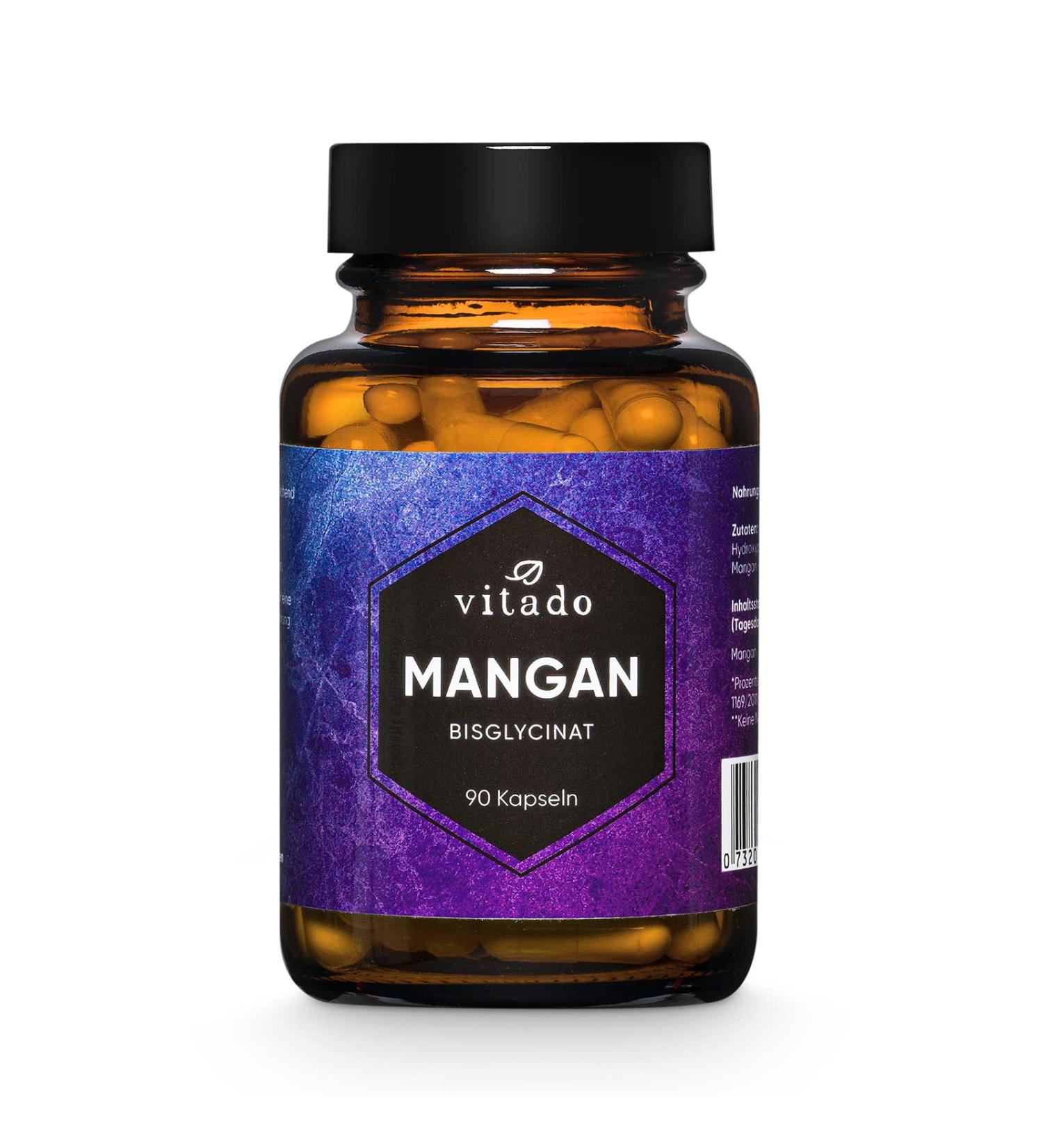 Manganese High Dose 5mg - 90 Vegan Capsules | Bisglycinate Formula | Laboratory Tested - International Shipping Available - Buy Online on GoSupps.com