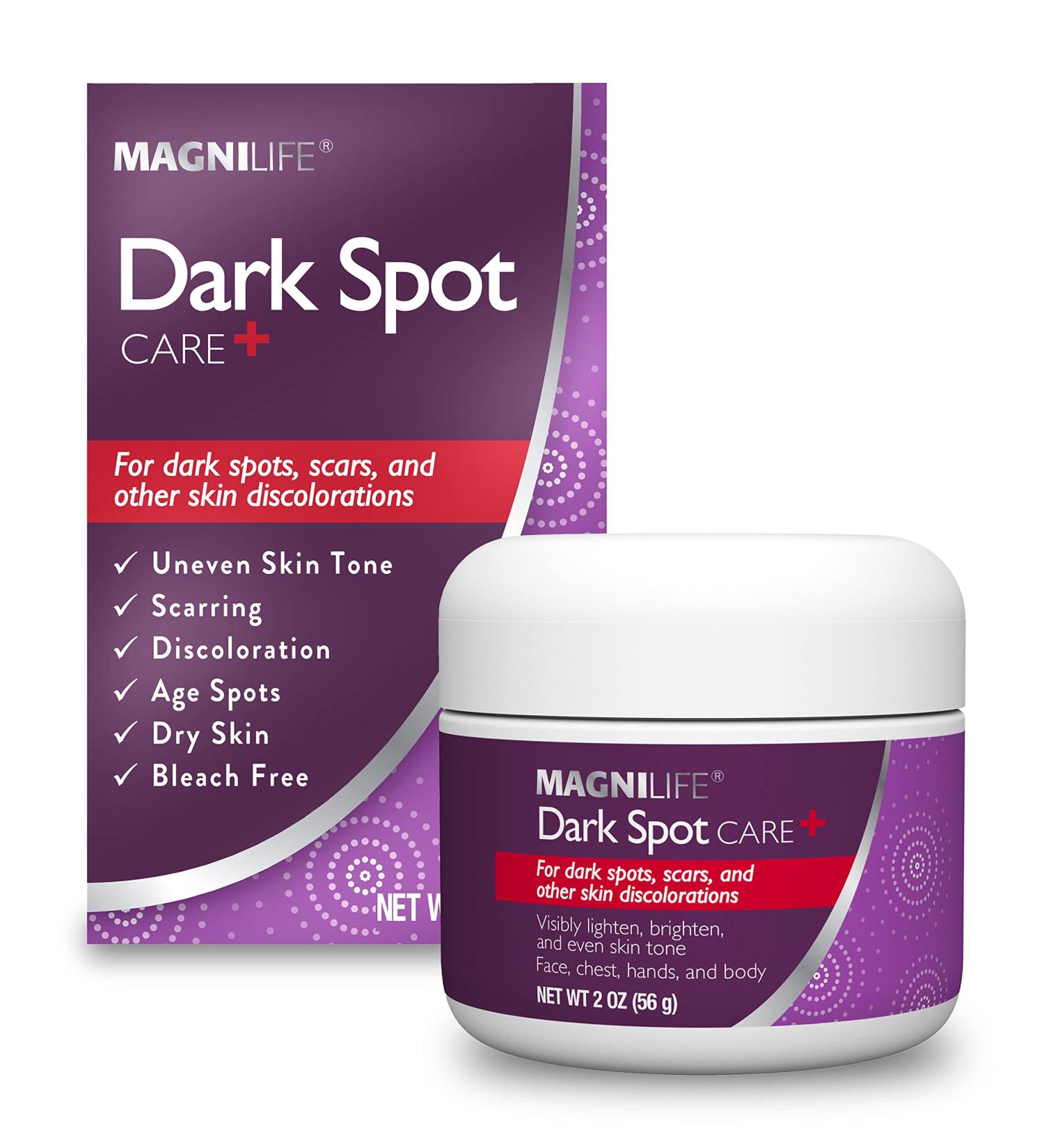 MagniLife Dark Spot Care, 2 oz, No Bleach Formula for Pigmentation, Liver Spots, Scars, Discoloration & Uneven Skin Tone, With Bearberry & Licorice Root Extract, For Face, Chest, Hands and Body - Buy Online on GoSupps.com