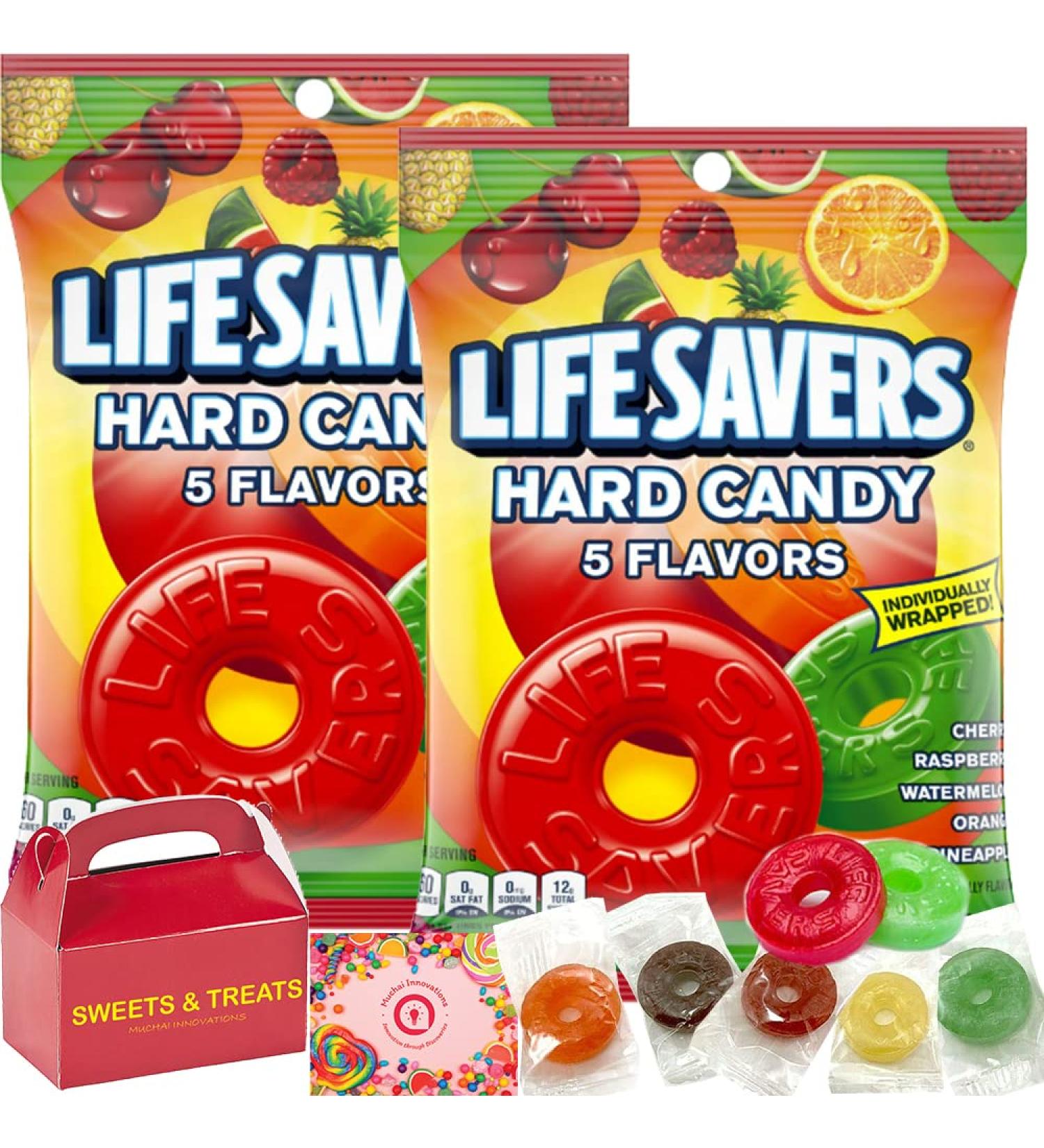 Life Savers Hard Candy & Breath Mints | Assorted Flavors - Cherry Raspberry Watermelon Orange Pineapple | Easter Candy - 2 Bags - International Shipping Available - Buy Online on GoSupps.com