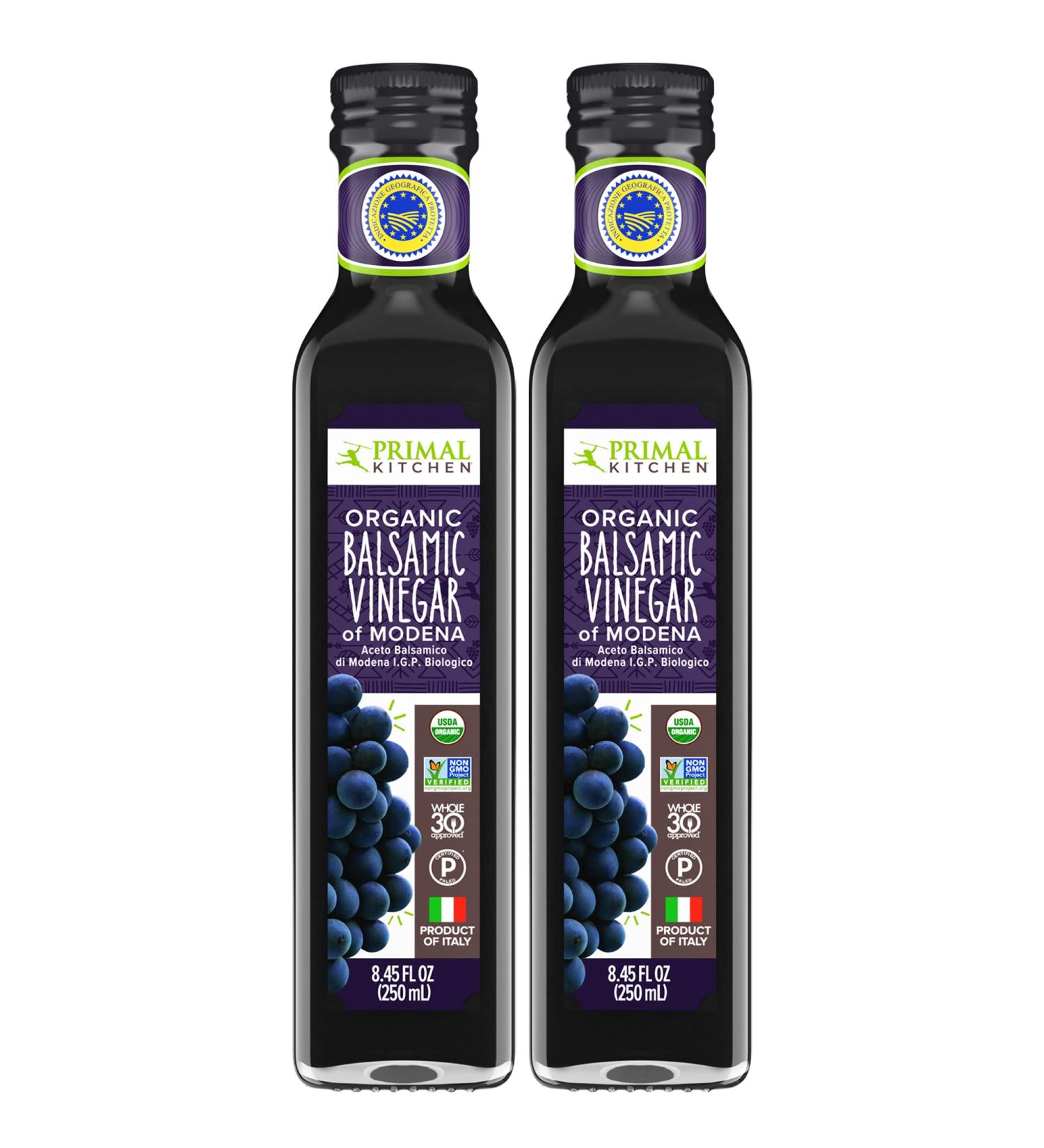 Organic Balsamic Vinegar of Modena - Whole30 Approved & Paleo Certified - 8.45 Fl Oz (Pack of 2) - Buy Online on GoSupps.com