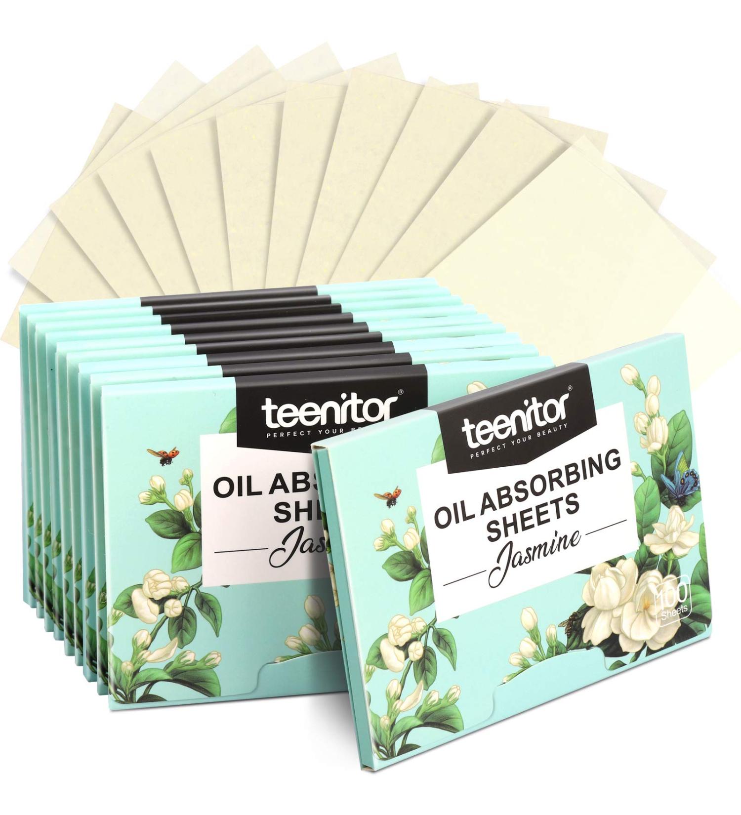 Teenitor 1000 Oil Absorbing Sheets - Facial Blotting Paper for Oily Skin Care - Jasmine Scented - Men and Women - Buy Online on GoSupps.com