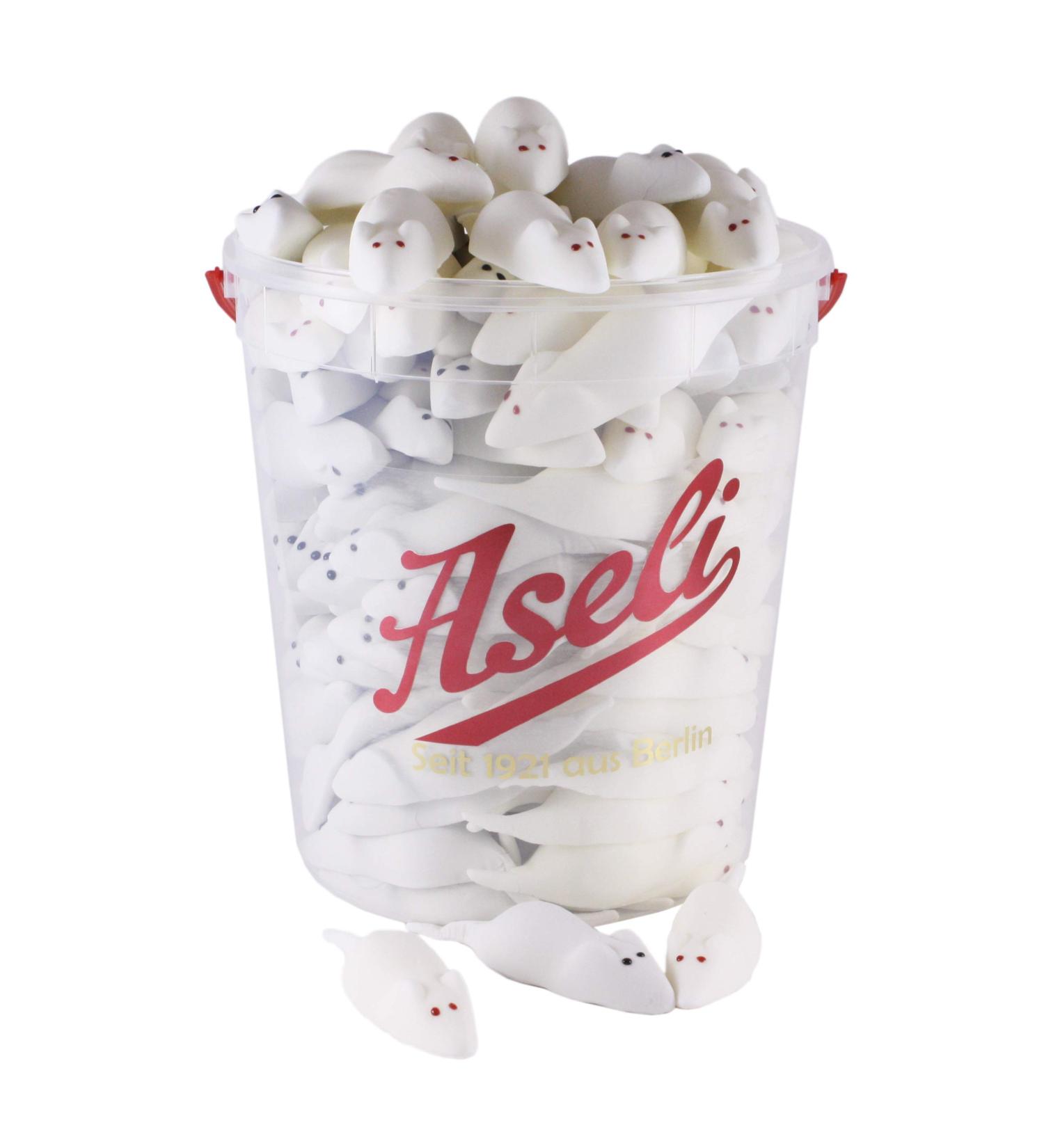 Buy 100g White & Gray Giant Mice | Aseli Handmade Foam Sugar Mice | Gluten-Free & Lactose-Free Mouse Bacon | International Shipping Available - Buy Online on GoSupps.com