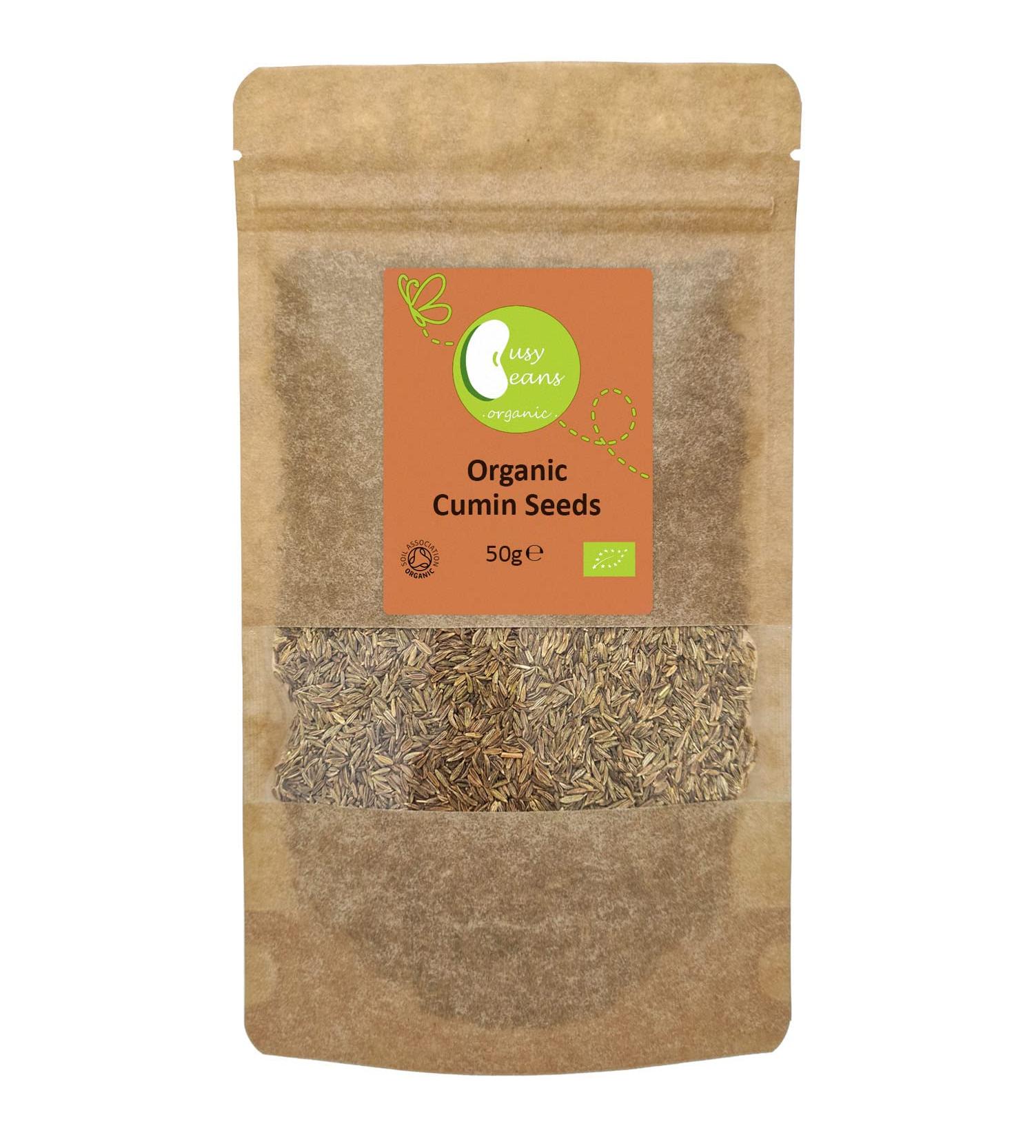 Certified Organic Cumin Seeds (50g) by Busy Beans Organic - Premium Quality - Buy Online on GoSupps.com