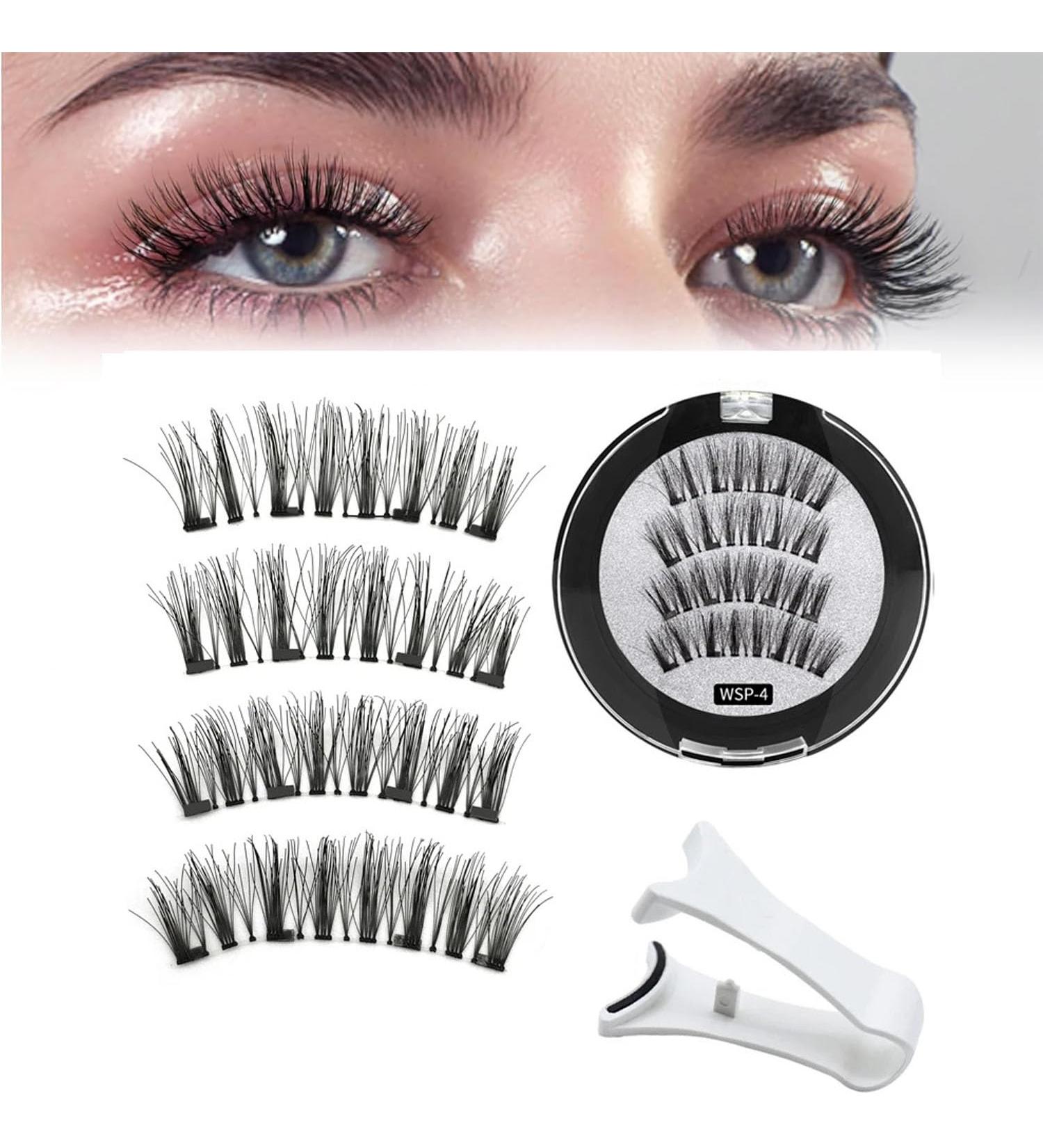 Lumentes Magnetic Eyelashes Lumentes Magnetic Lashes Magnetic Eyelashes Without Eyeliner Reusable Magnetic Eyelashes with Applicator No Glue or Liner Needed (Color : WSP-4) - Buy Online on GoSupps.com