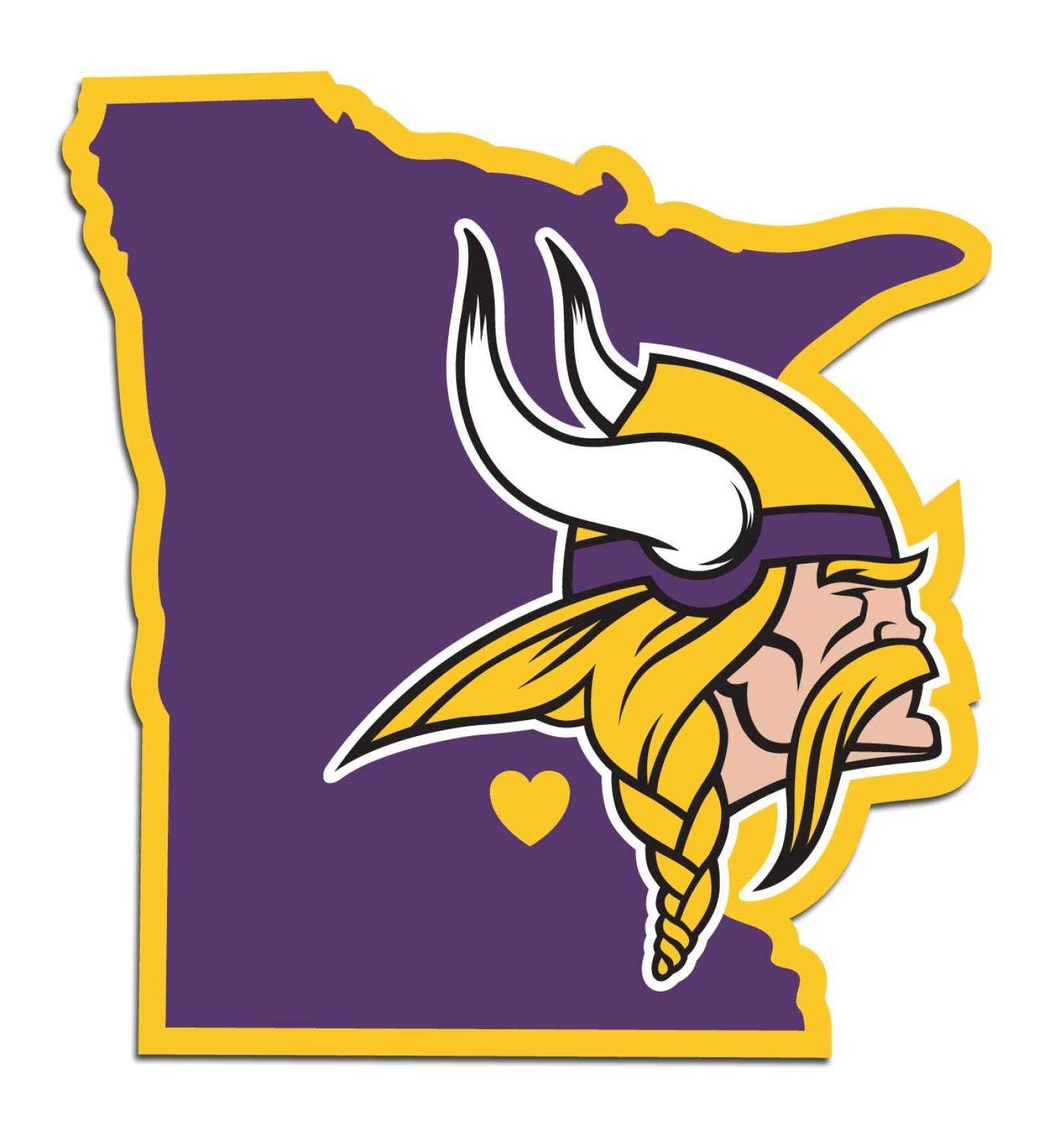 Siskiyou Sports Fanshop Minnesota Vikings Home State Sticker One Size Team Color Minnesota Vikings One Size Team Color