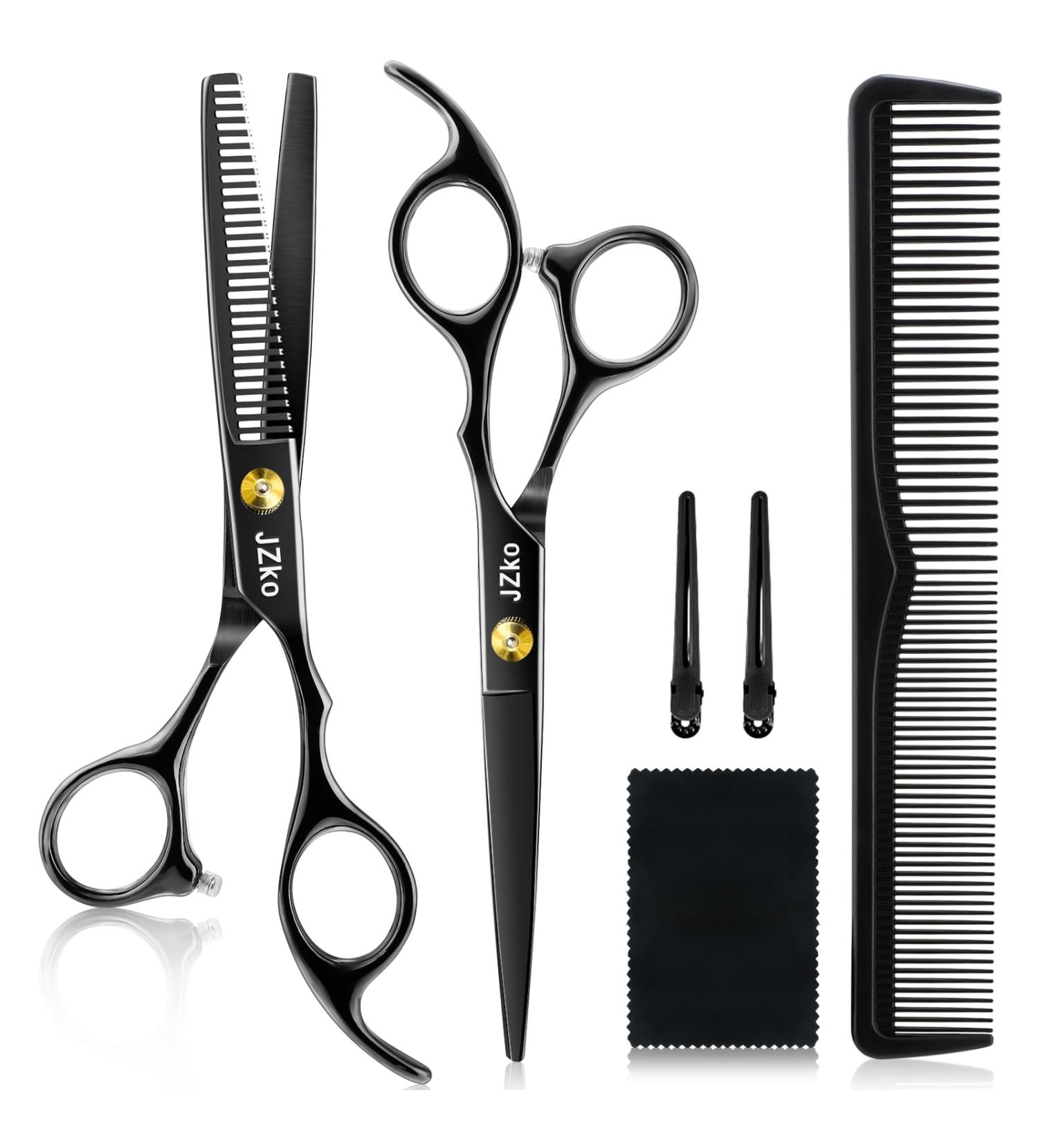 Professional Hairdresser Scissors Set 6.7 inch | High Quality 440C Stainless Steel Cutting & Thinning Shears for Men Women & Family Salon Use - Buy Online on GoSupps.com
